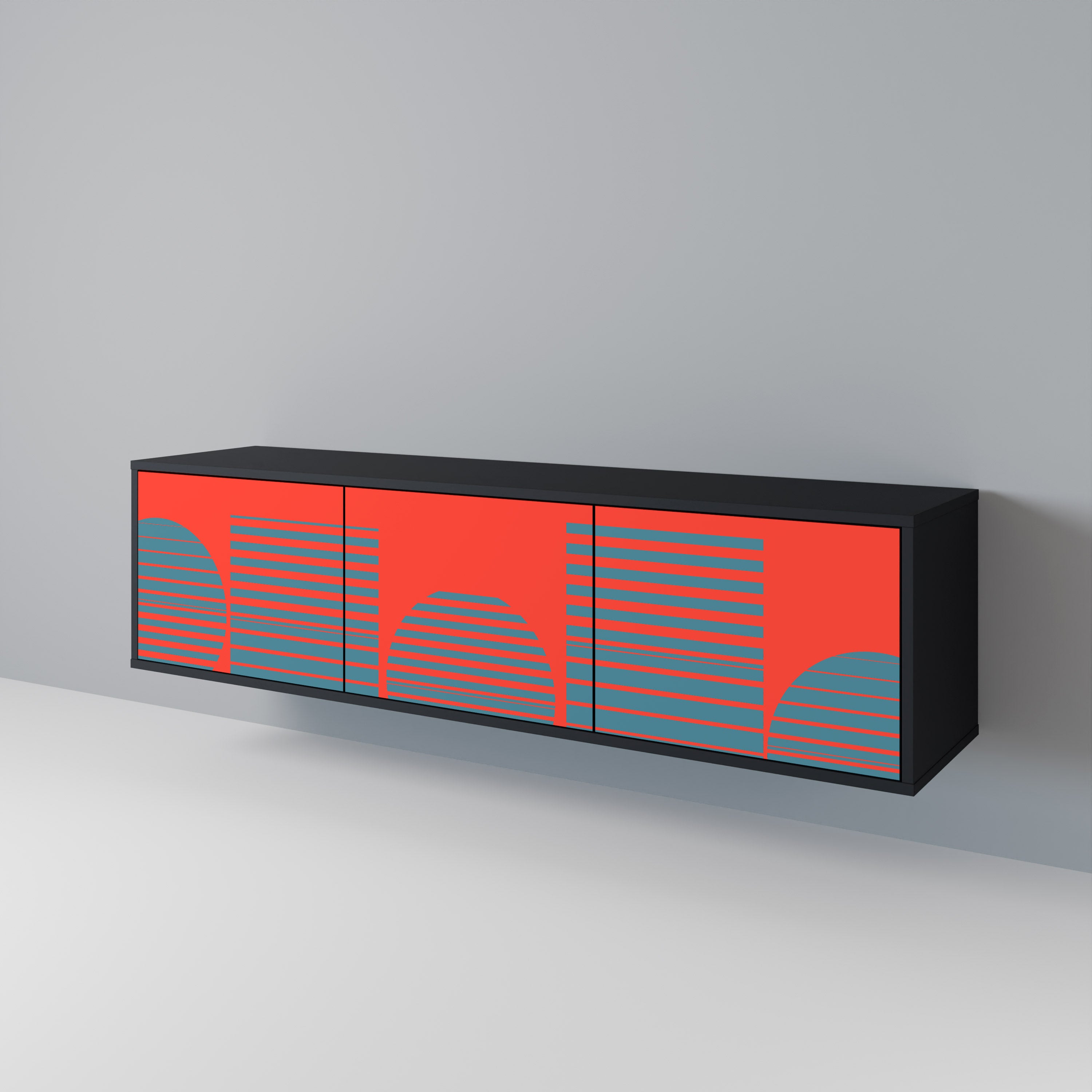RISING GEOMETRY STARS Mueble de TV de 3 Puertas