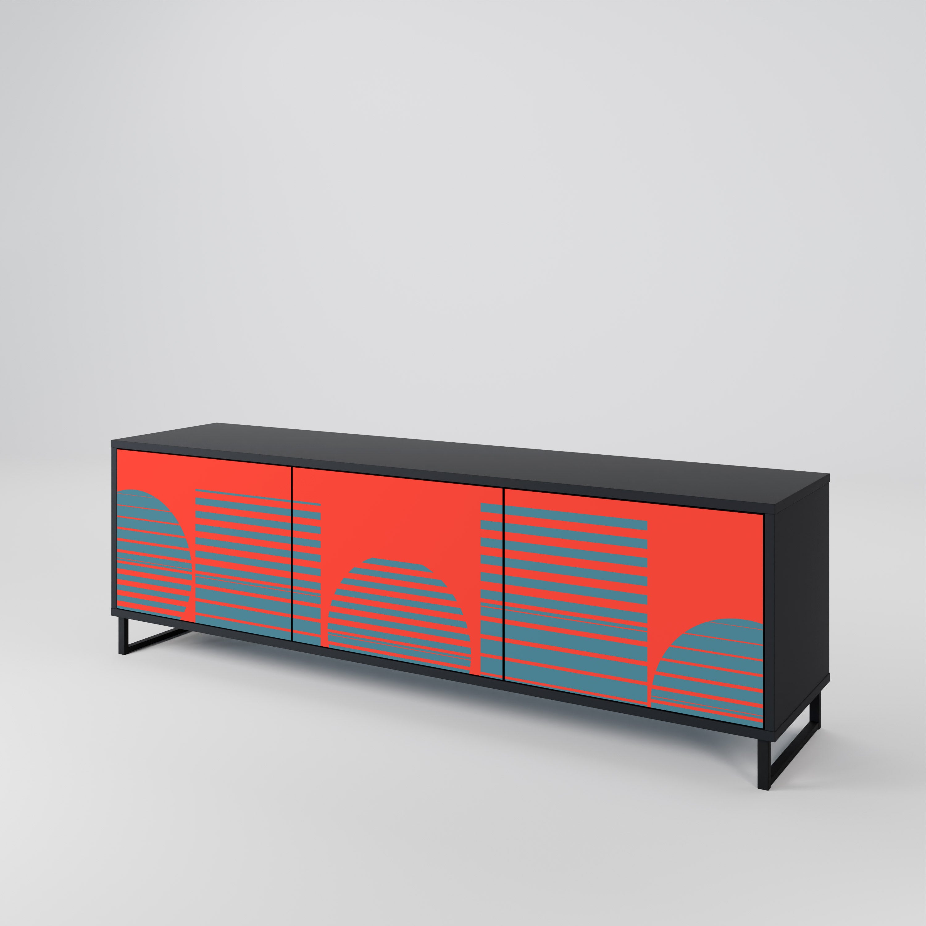 RISING GEOMETRY STARS Mueble de TV de 3 Puertas