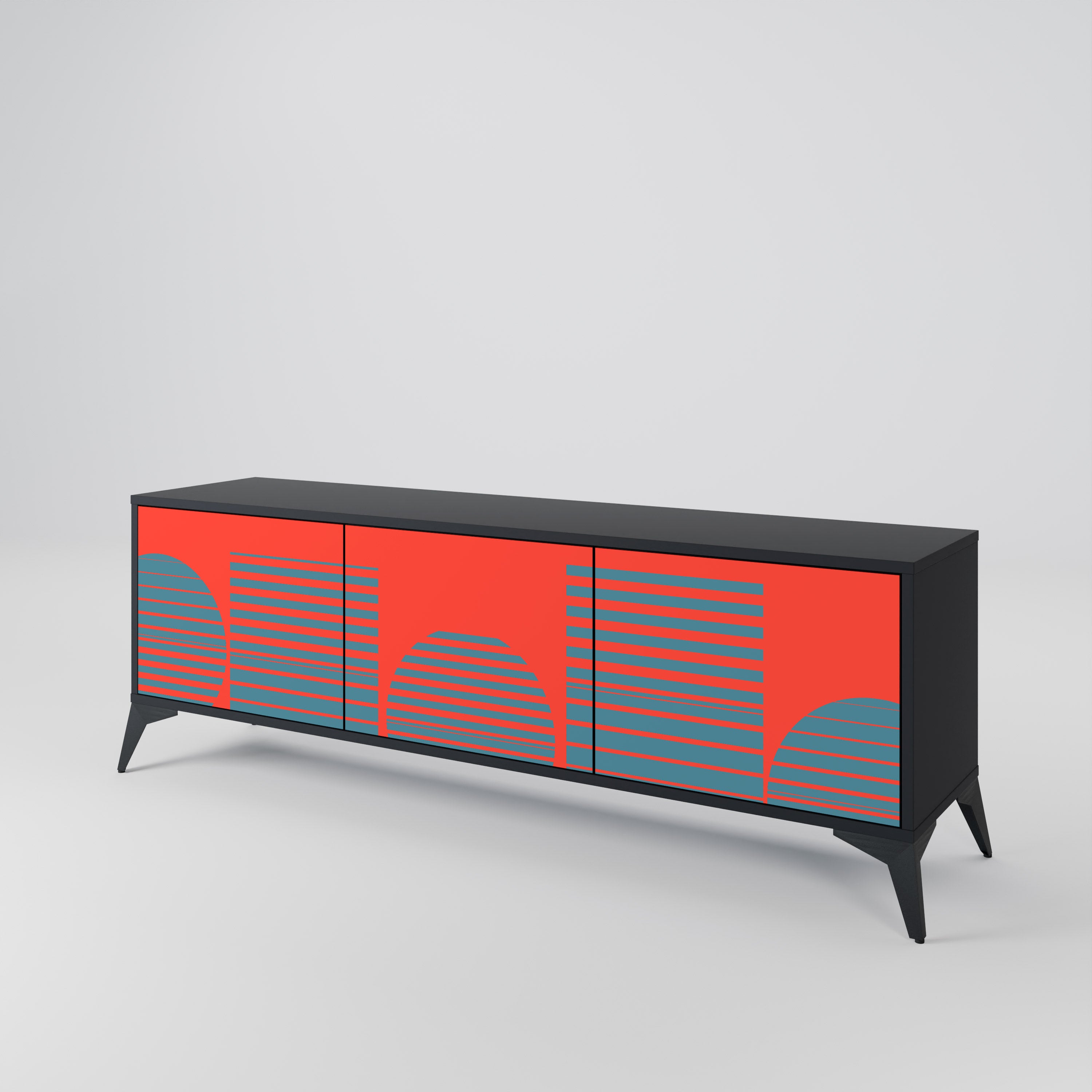 RISING GEOMETRY STARS Mueble de TV de 3 Puertas