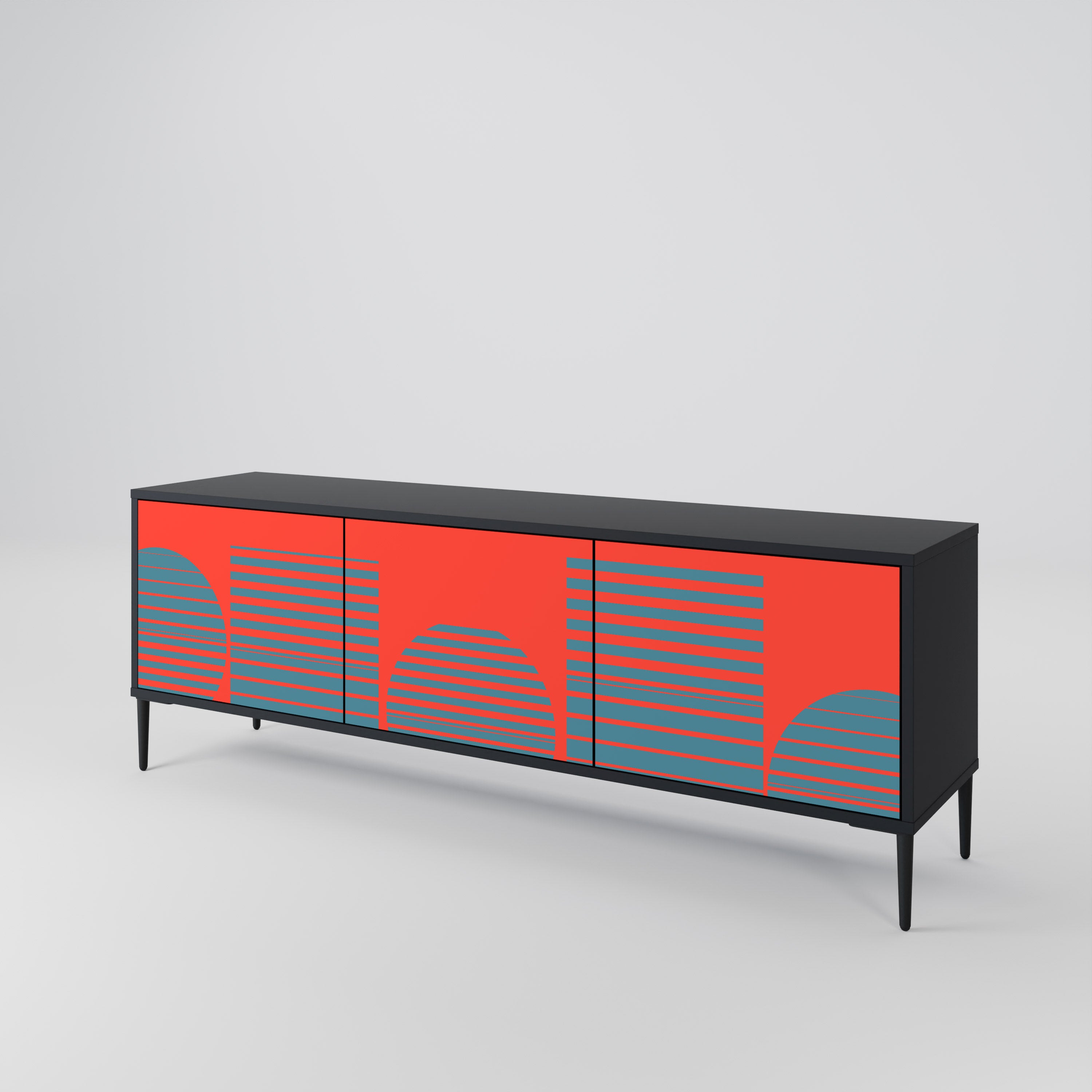 RISING GEOMETRY STARS Mueble de TV de 3 Puertas
