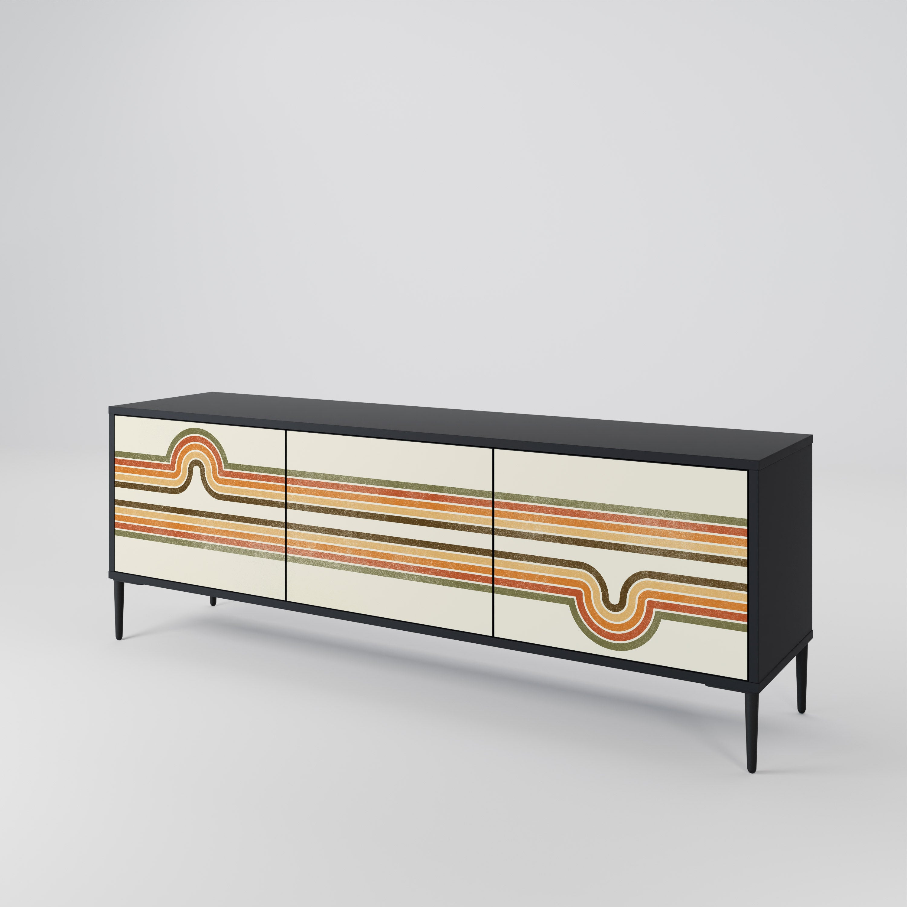 EXCEPTIONAL STREAM Mueble de TV de 3 Puertas