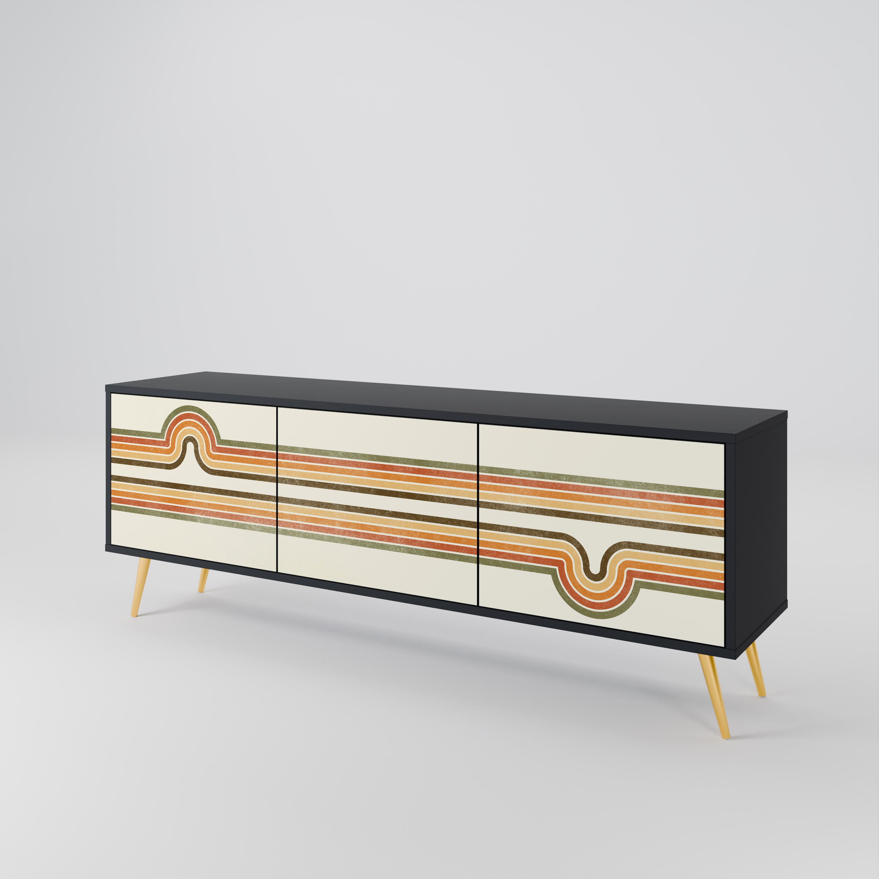 EXCEPTIONAL STREAM Mueble de TV de 3 Puertas