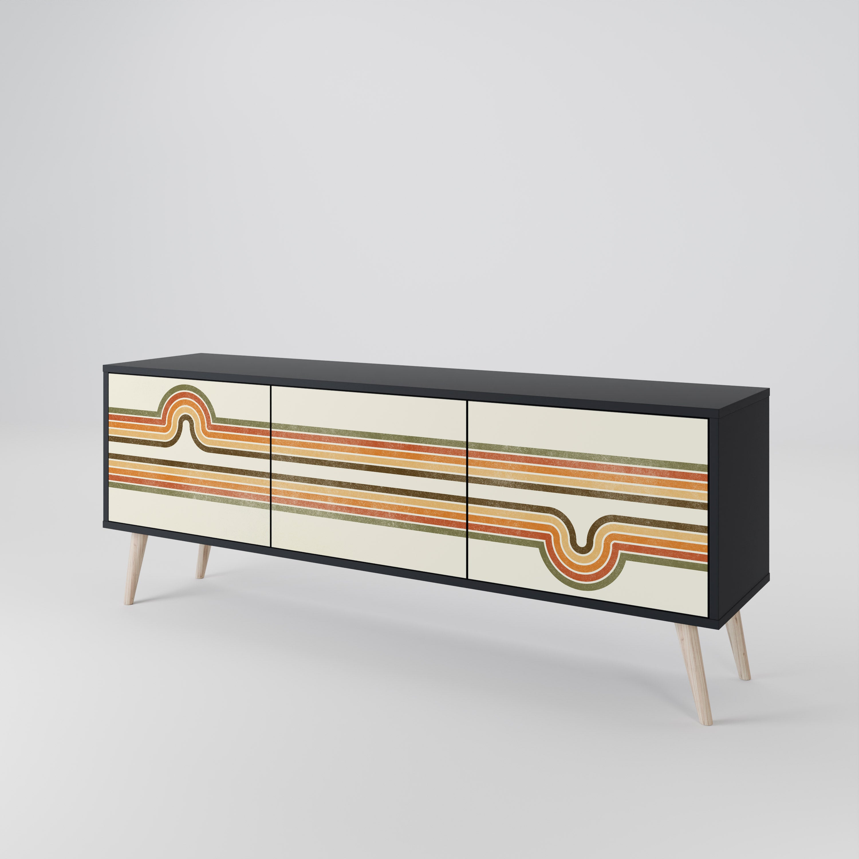 EXCEPTIONAL STREAM Mueble de TV de 3 Puertas