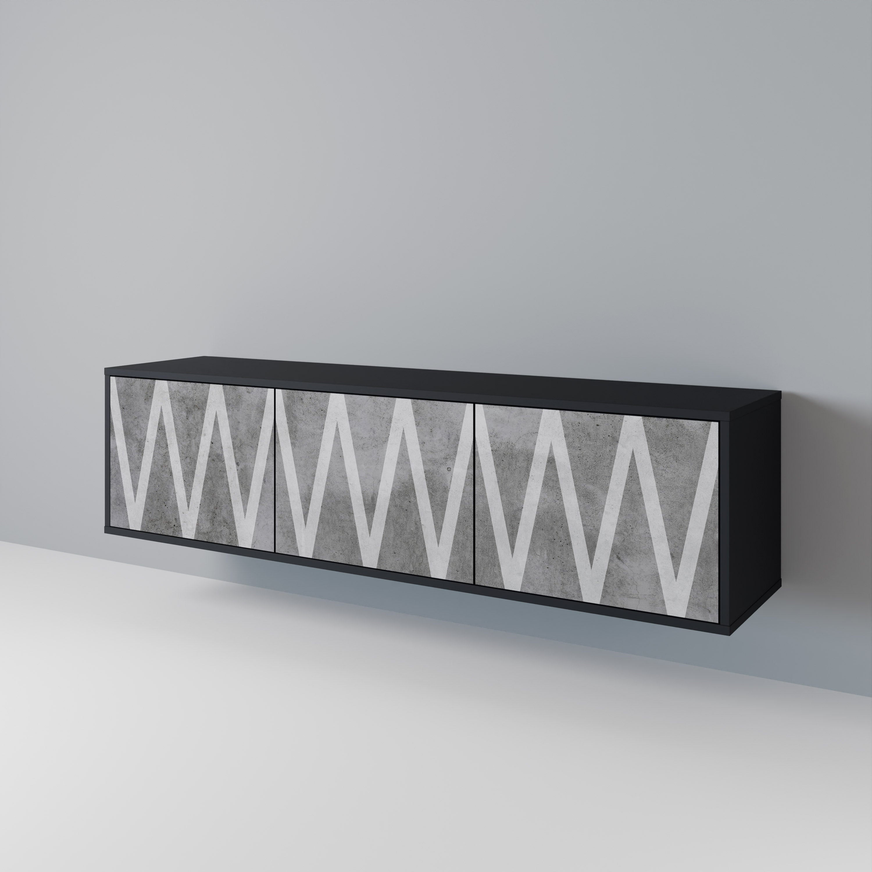 SOLID ZIG ZAG Mueble de TV de 3 Puertas