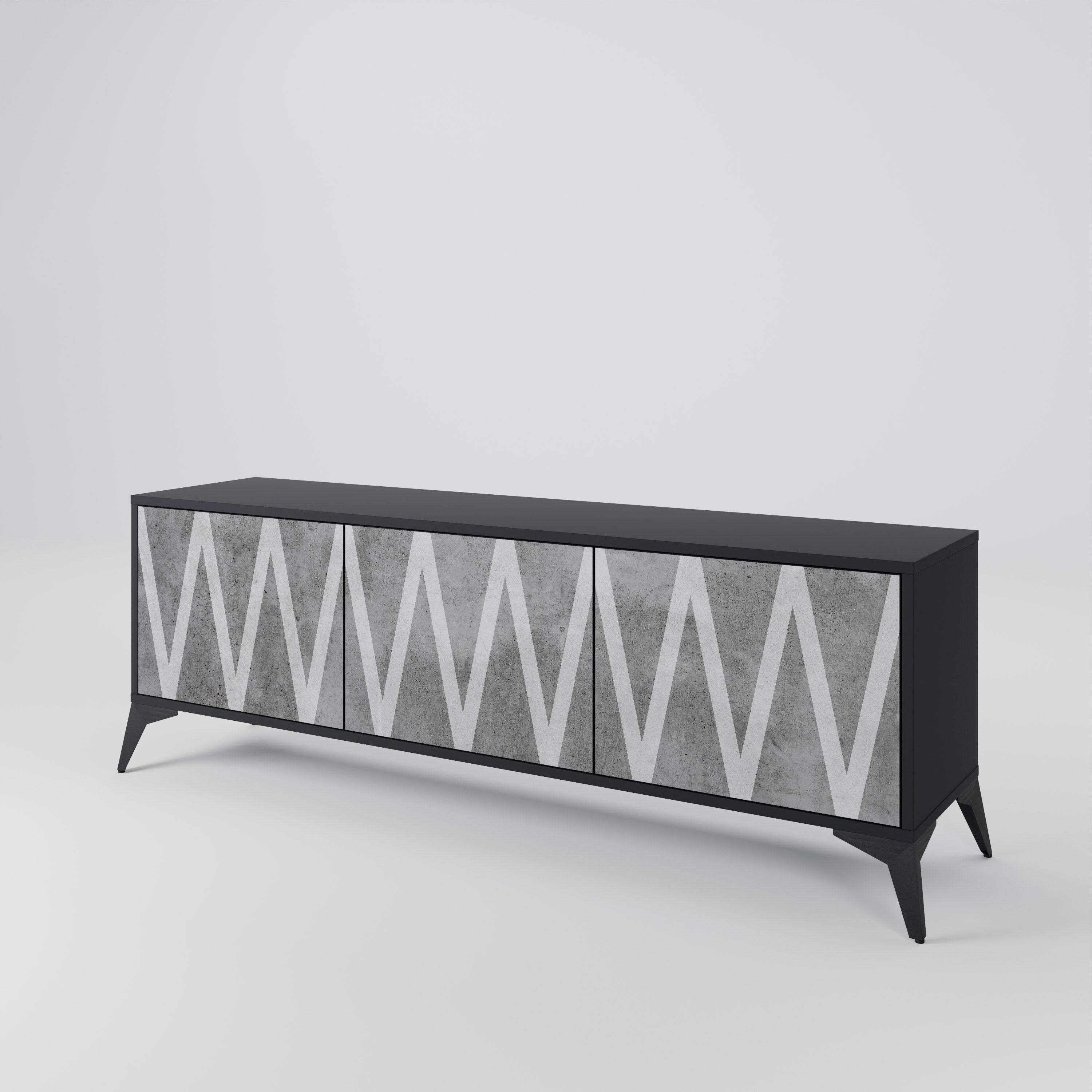 SOLID ZIG ZAG Mueble de TV de 3 Puertas