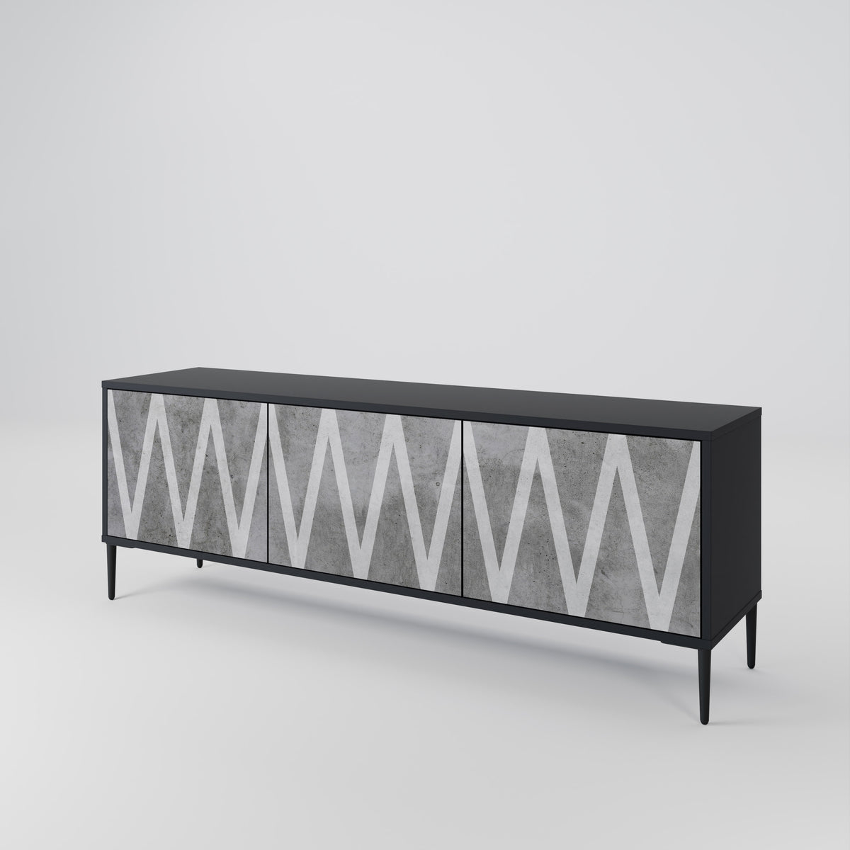 SOLID ZIG ZAG Móvel de TV de 3 Portas
