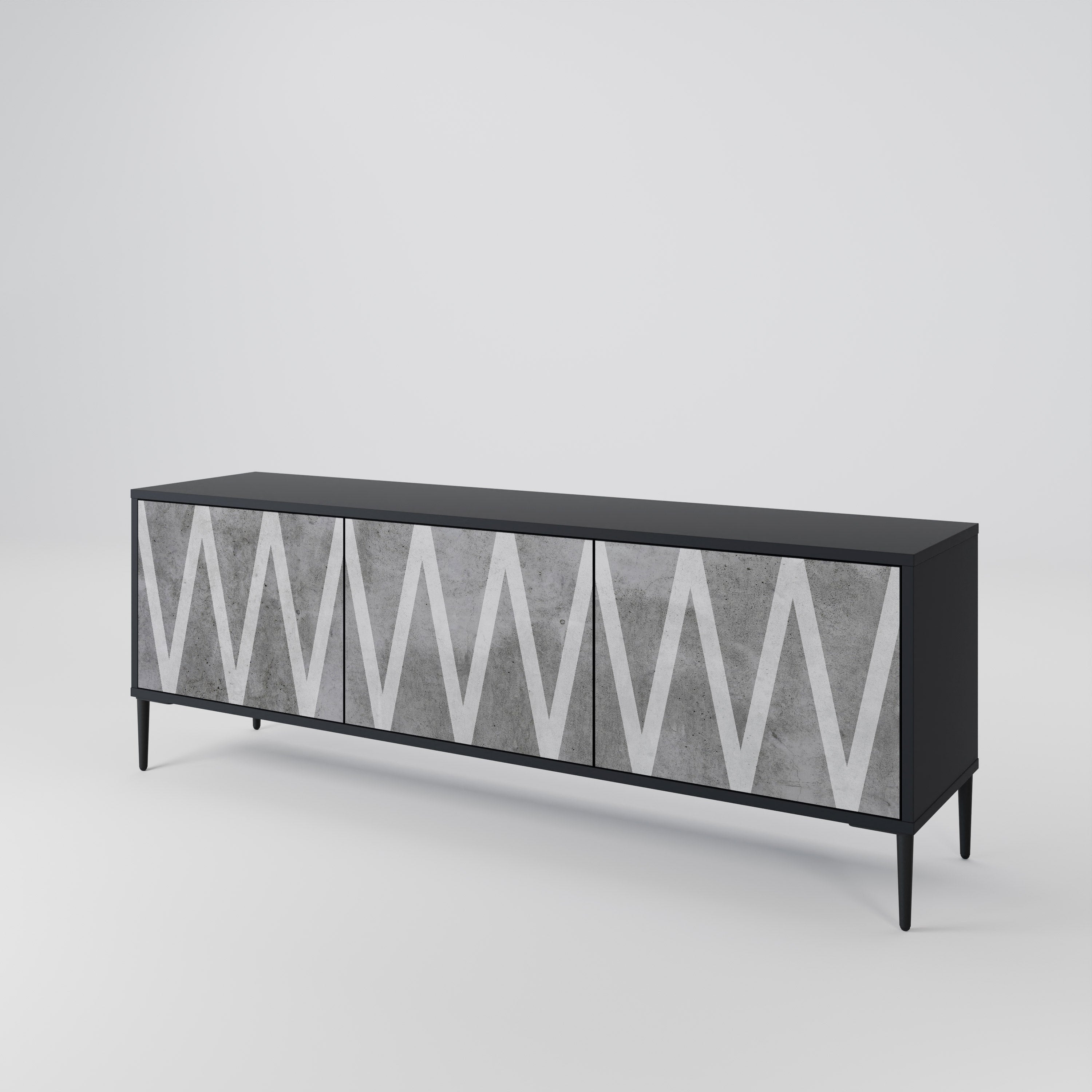 SOLID ZIG ZAG Mueble de TV de 3 Puertas