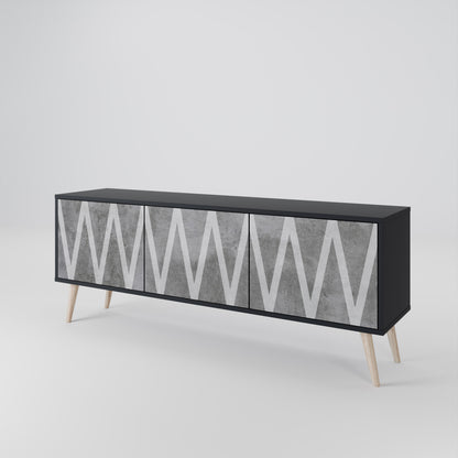 SOLID ZIG ZAG Móvel de TV de 3 Portas