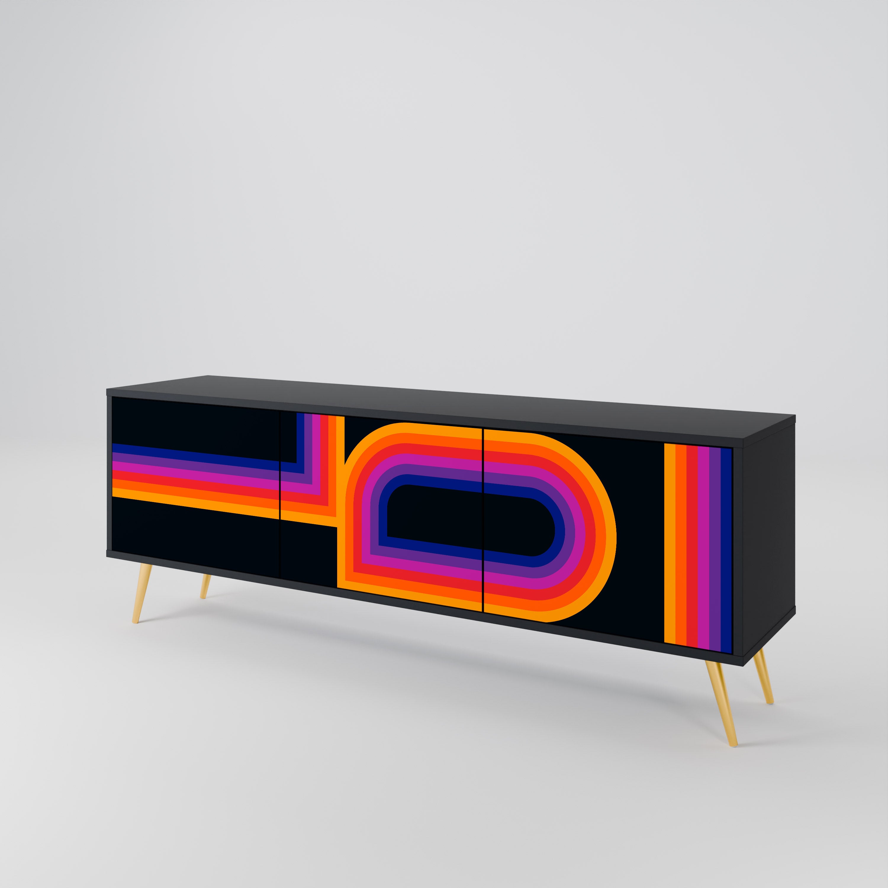 BLINDED BY THE LIGHTS Mueble de TV de 3 Puertas