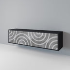 CIRCLE CONCRETE 3-Door TV Cabinet