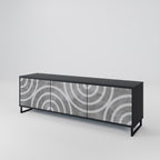 CIRCLE CONCRETE 3-Door TV Cabinet