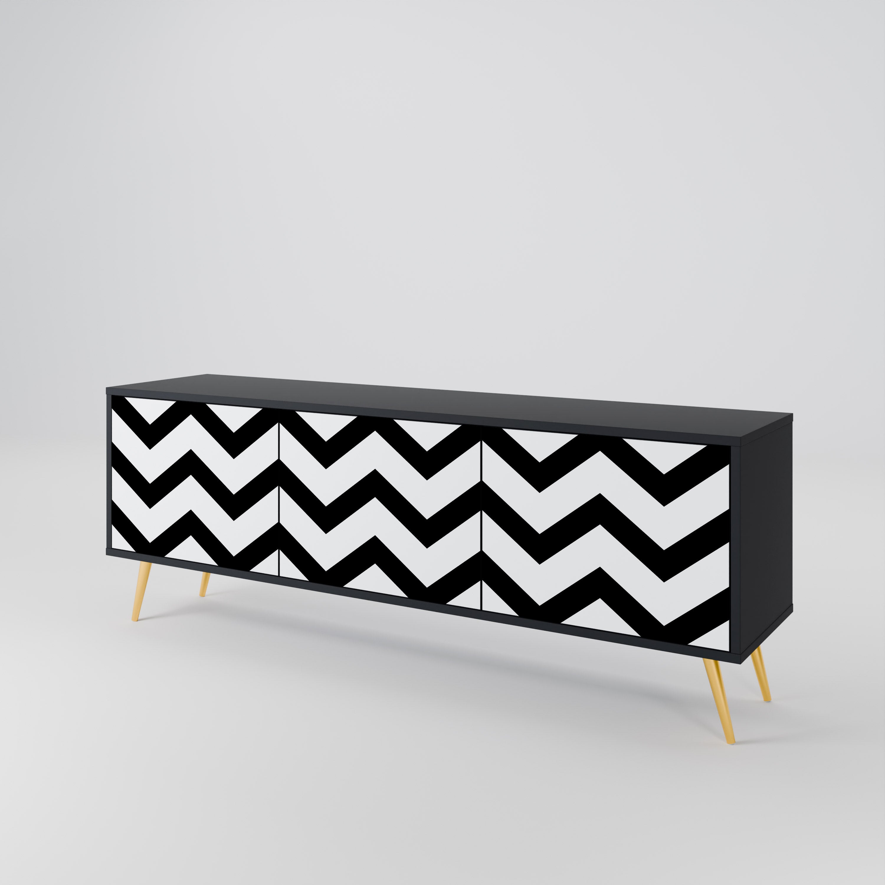 CLASSIC ZIG ZAG Mueble de TV de 3 Puertas
