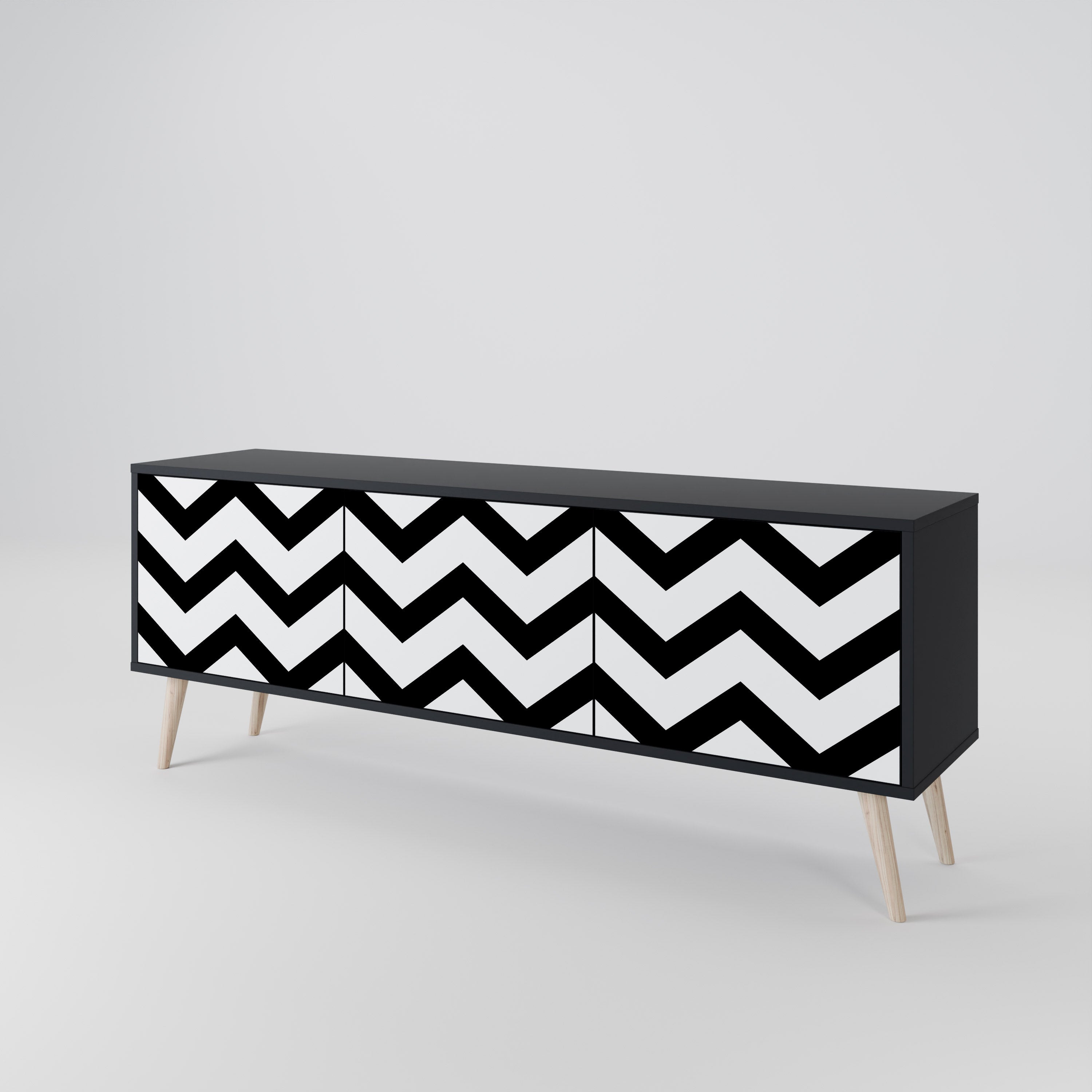 CLASSIC ZIG ZAG Mueble de TV de 3 Puertas