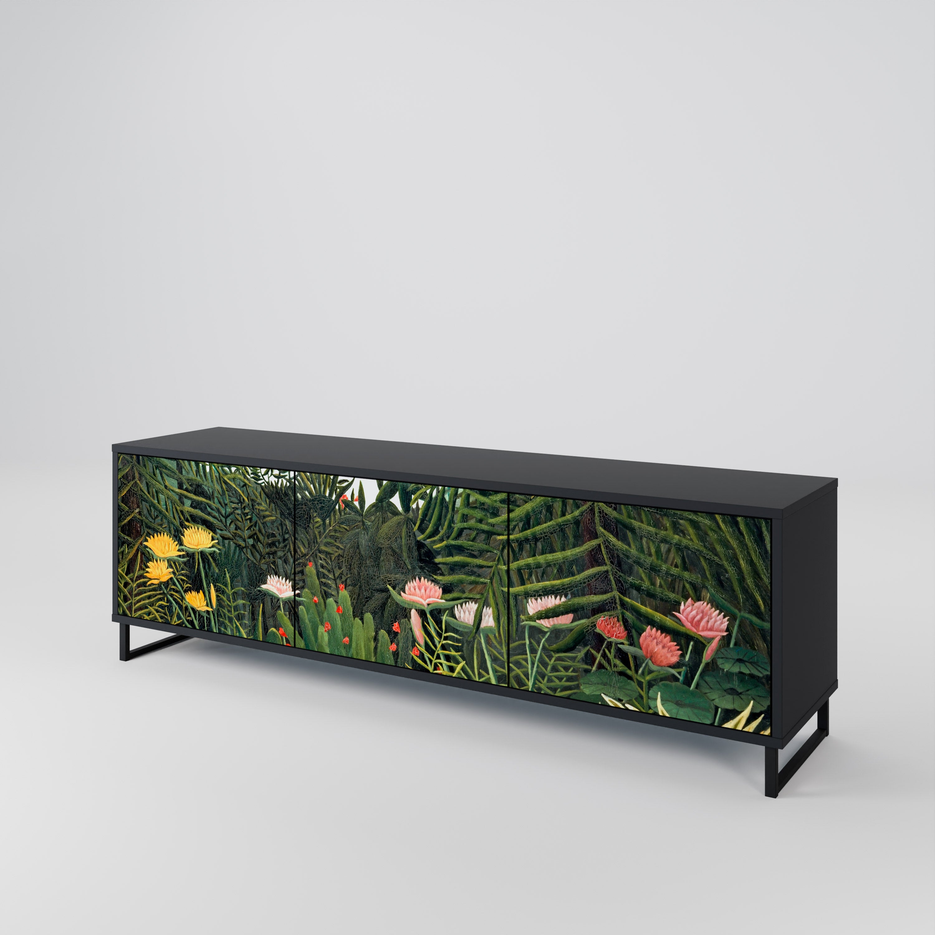 VIRGIN FOREST WITH SUNSET Mueble de TV de 3 Puertas