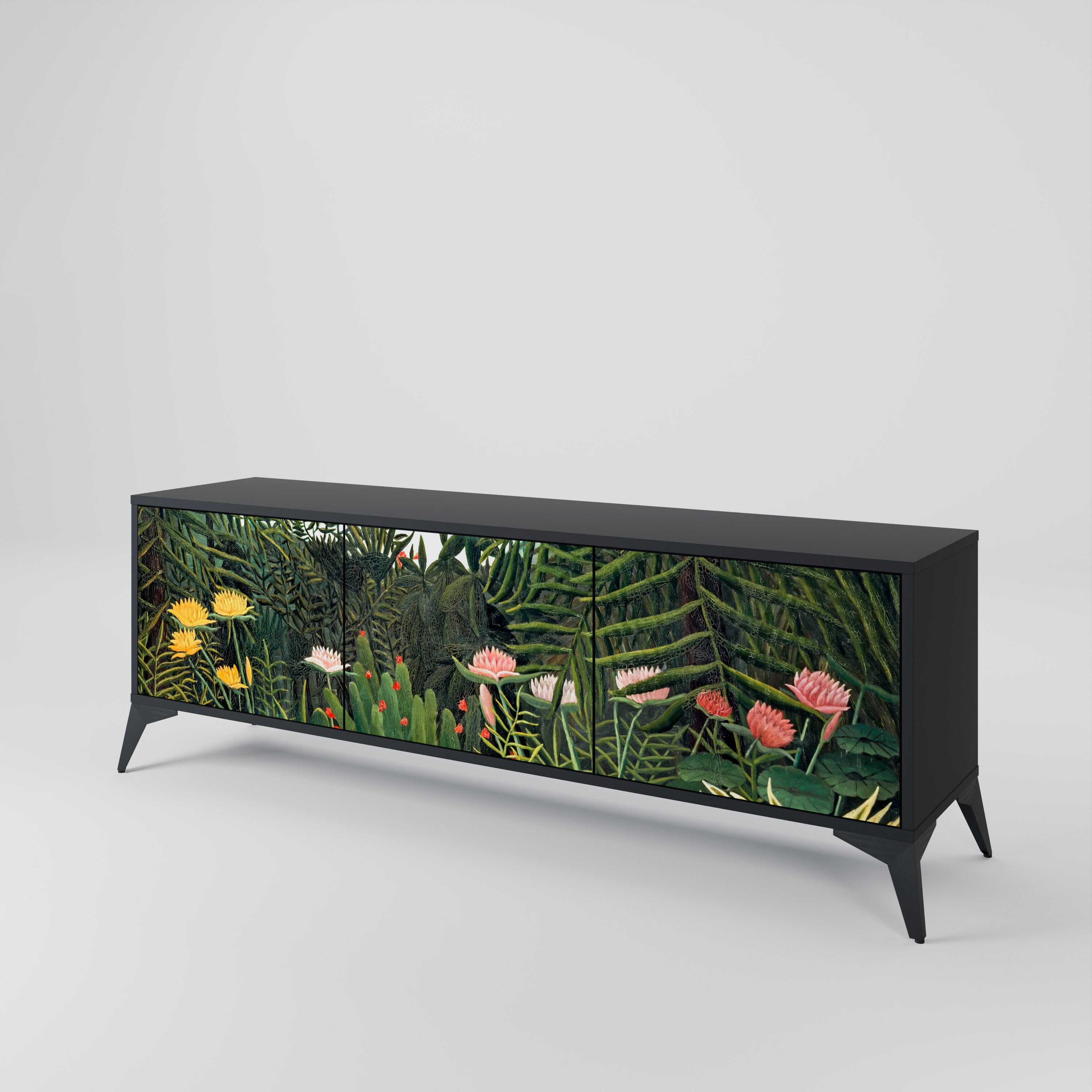 VIRGIN FOREST WITH SUNSET Mueble de TV de 3 Puertas
