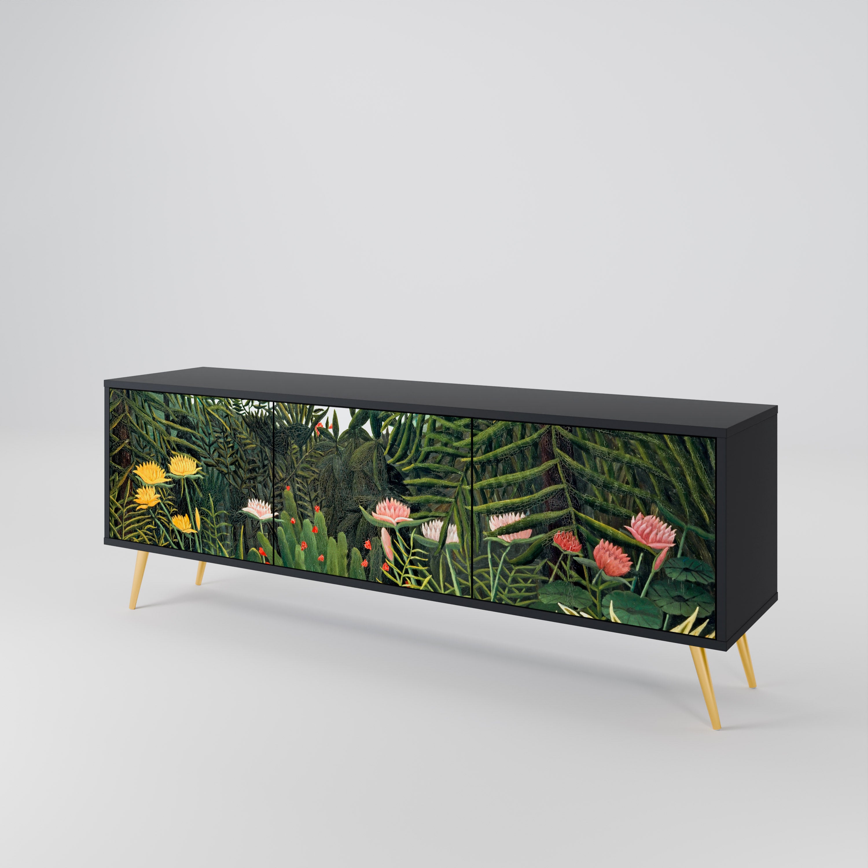 VIRGIN FOREST WITH SUNSET Mueble de TV de 3 Puertas