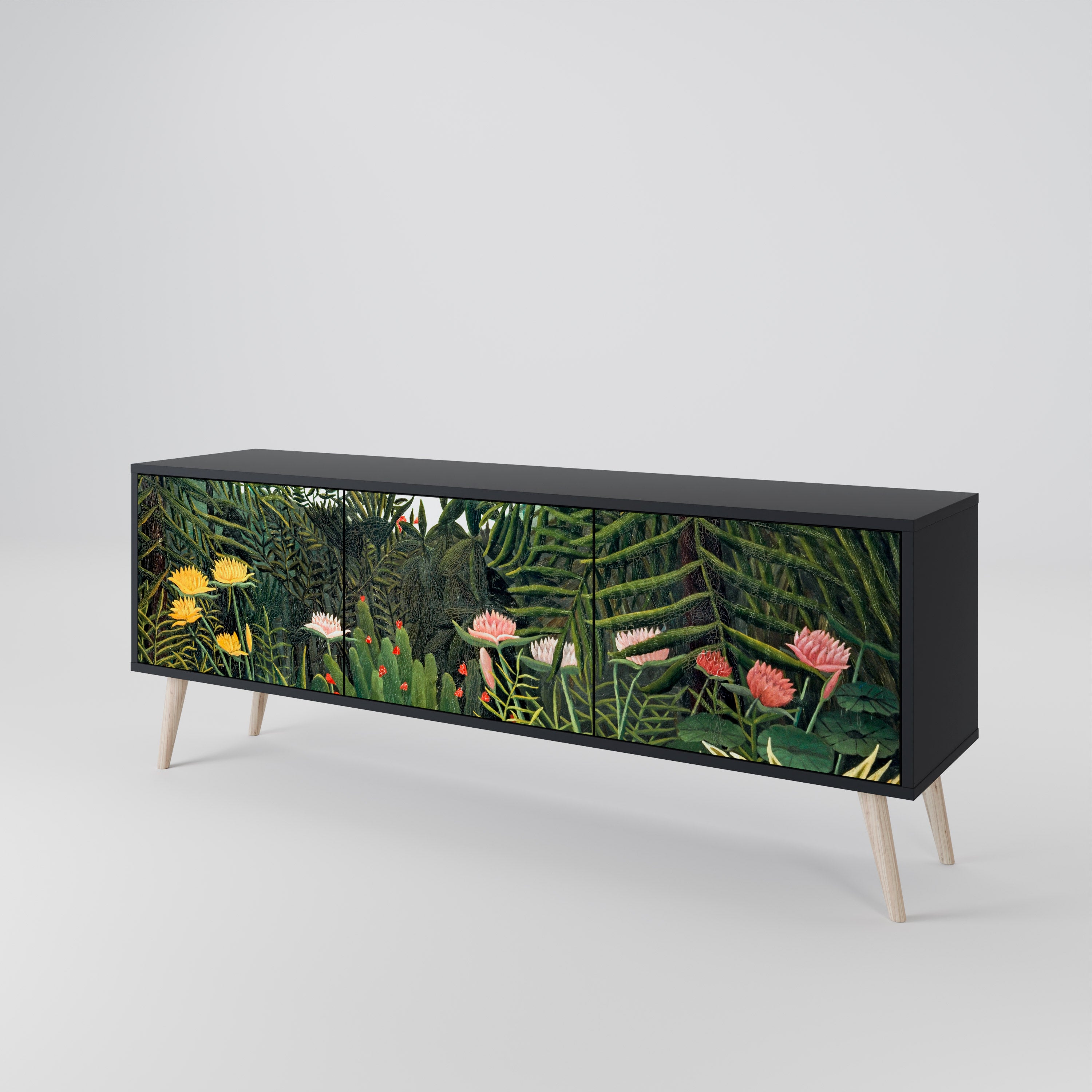 VIRGIN FOREST WITH SUNSET Mueble de TV de 3 Puertas