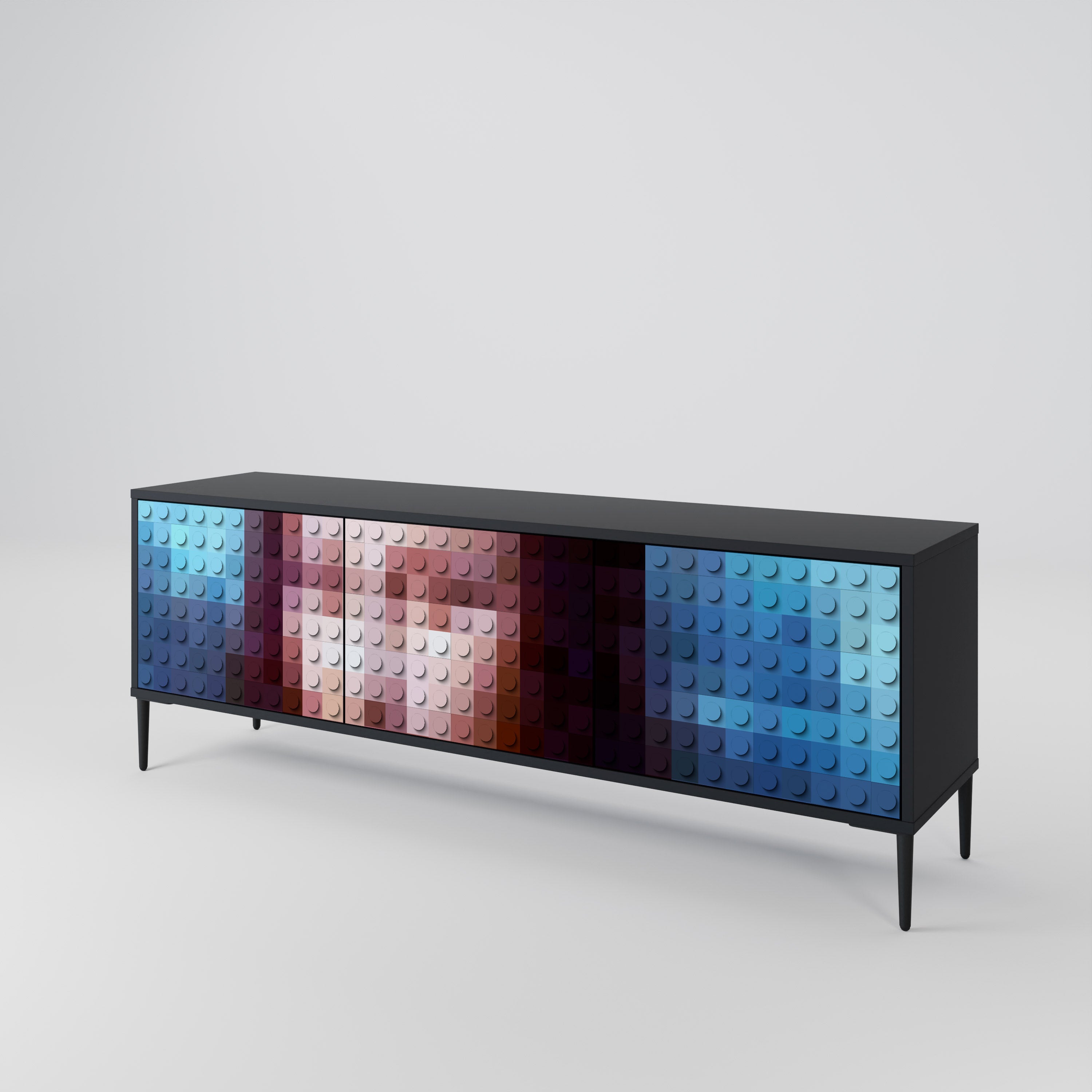 CONSTRUCTIVE ART Mueble de TV de 3 Puertas