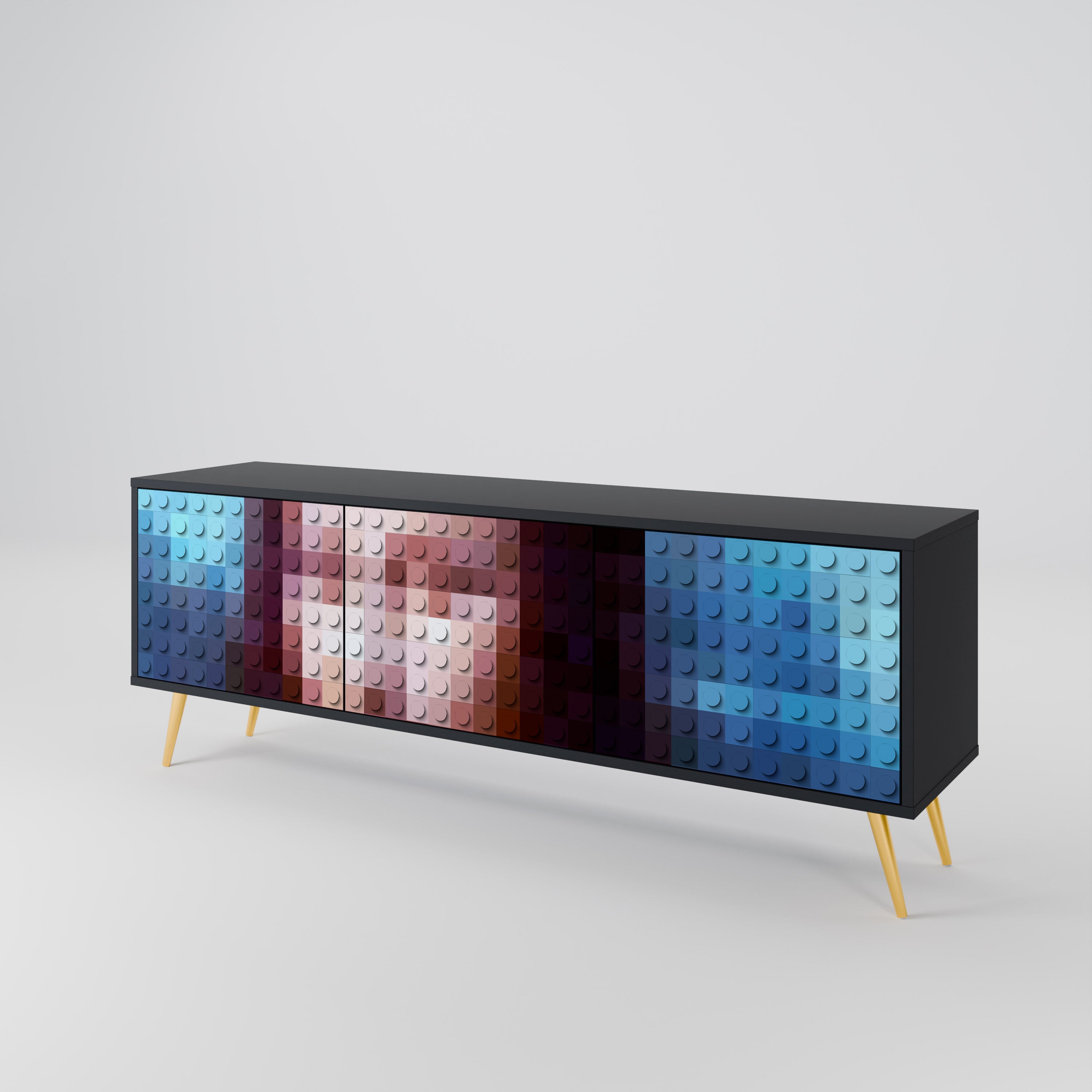 CONSTRUCTIVE ART Mueble de TV de 3 Puertas