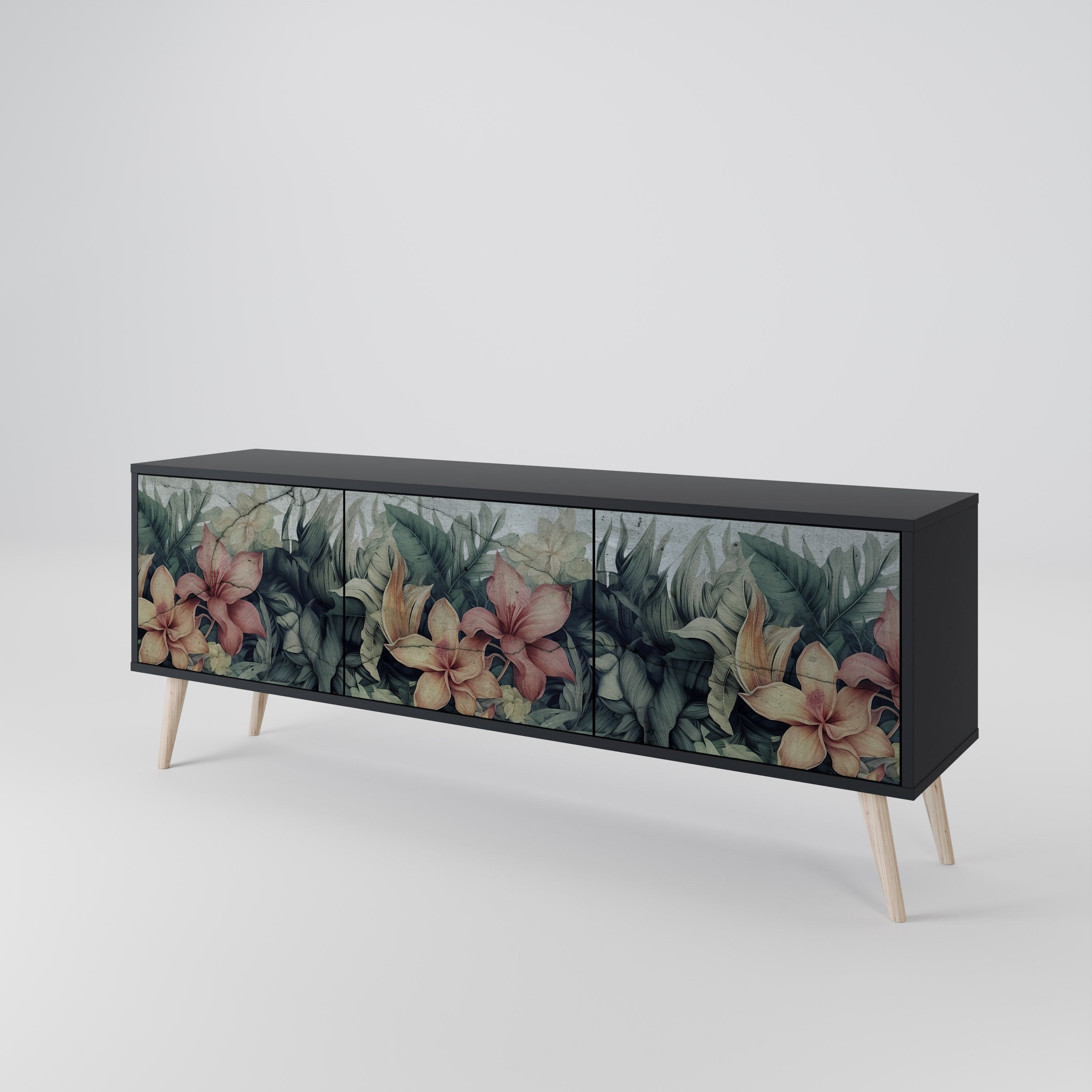 HEAVENLY BLOOM Mueble de TV de 3 Puertas