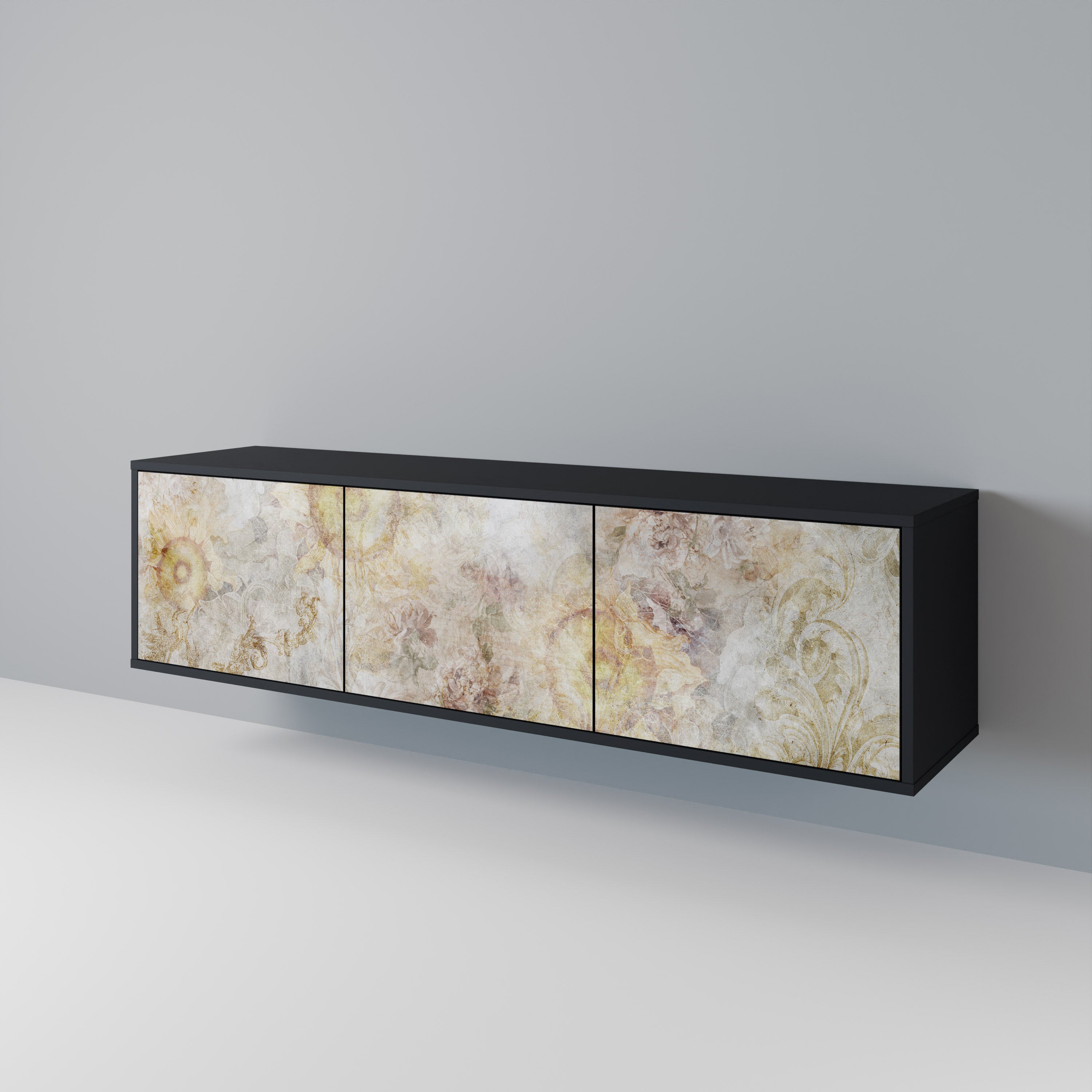 SUNFLOWER BLUR Mueble de TV de 3 Puertas
