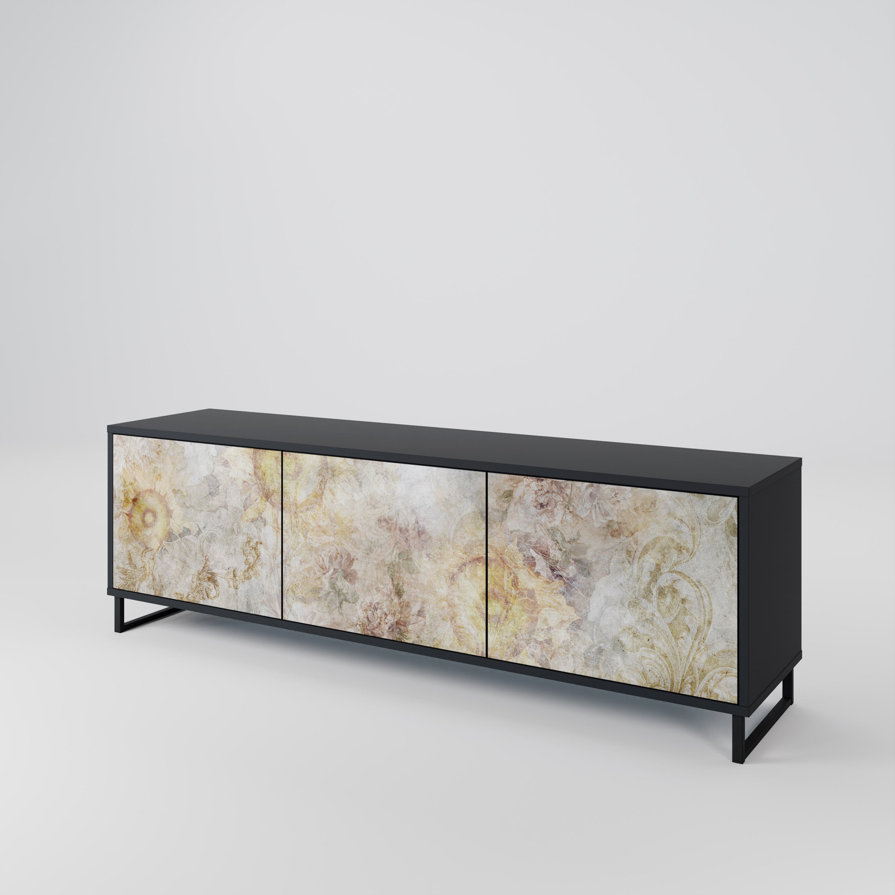 SUNFLOWER BLUR Mueble de TV de 3 Puertas