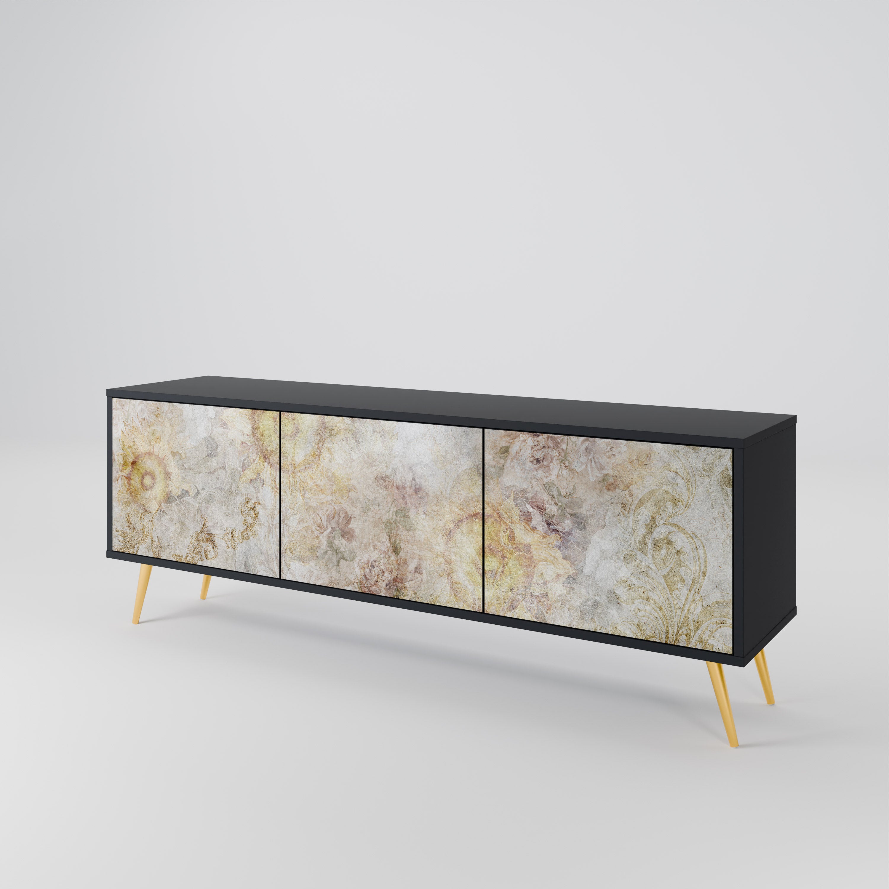 SUNFLOWER BLUR Mueble de TV de 3 Puertas