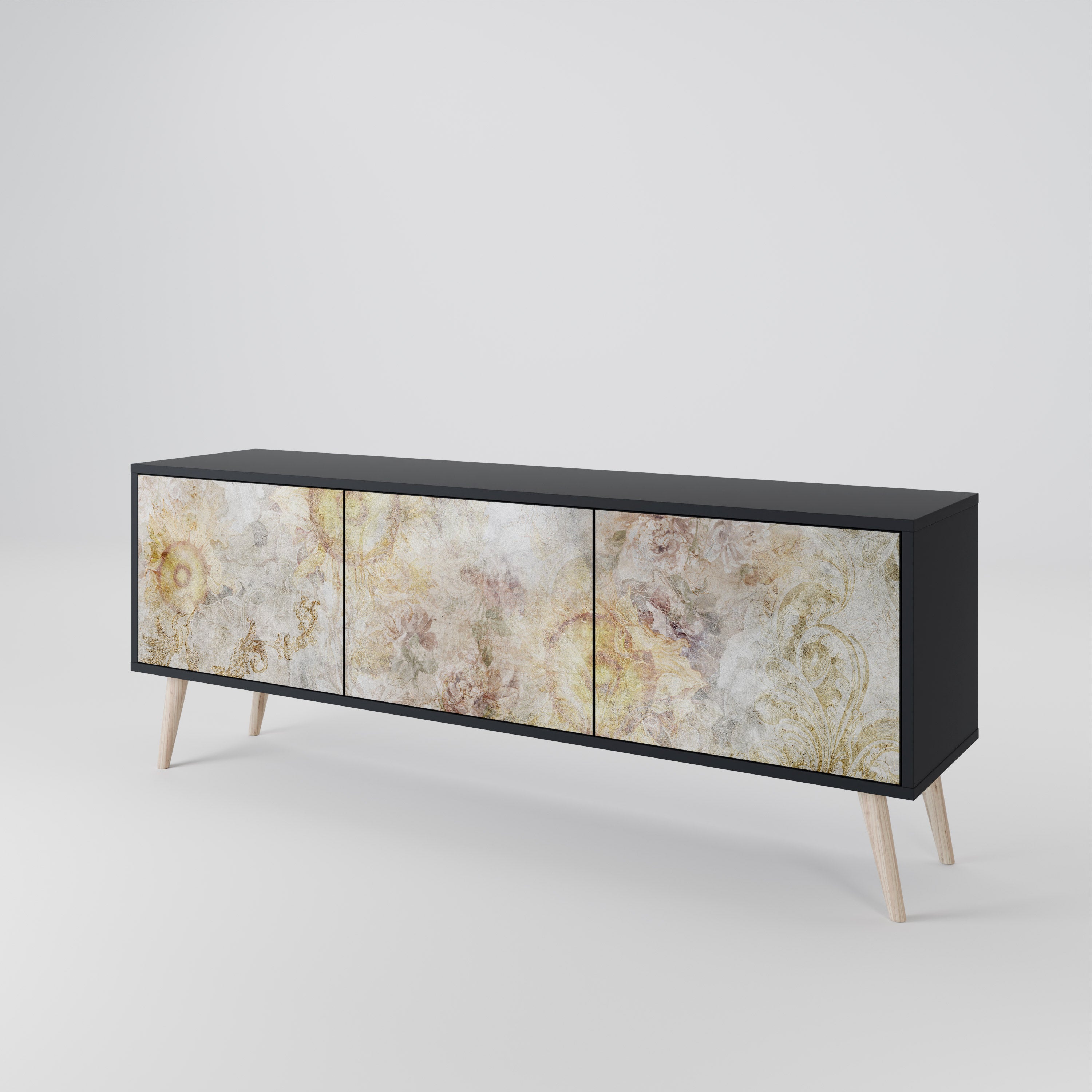 SUNFLOWER BLUR Mueble de TV de 3 Puertas