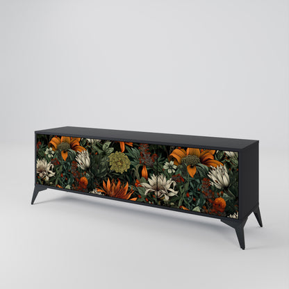 MIDNIGHT SPROUT Mueble de TV de 3 Puertas