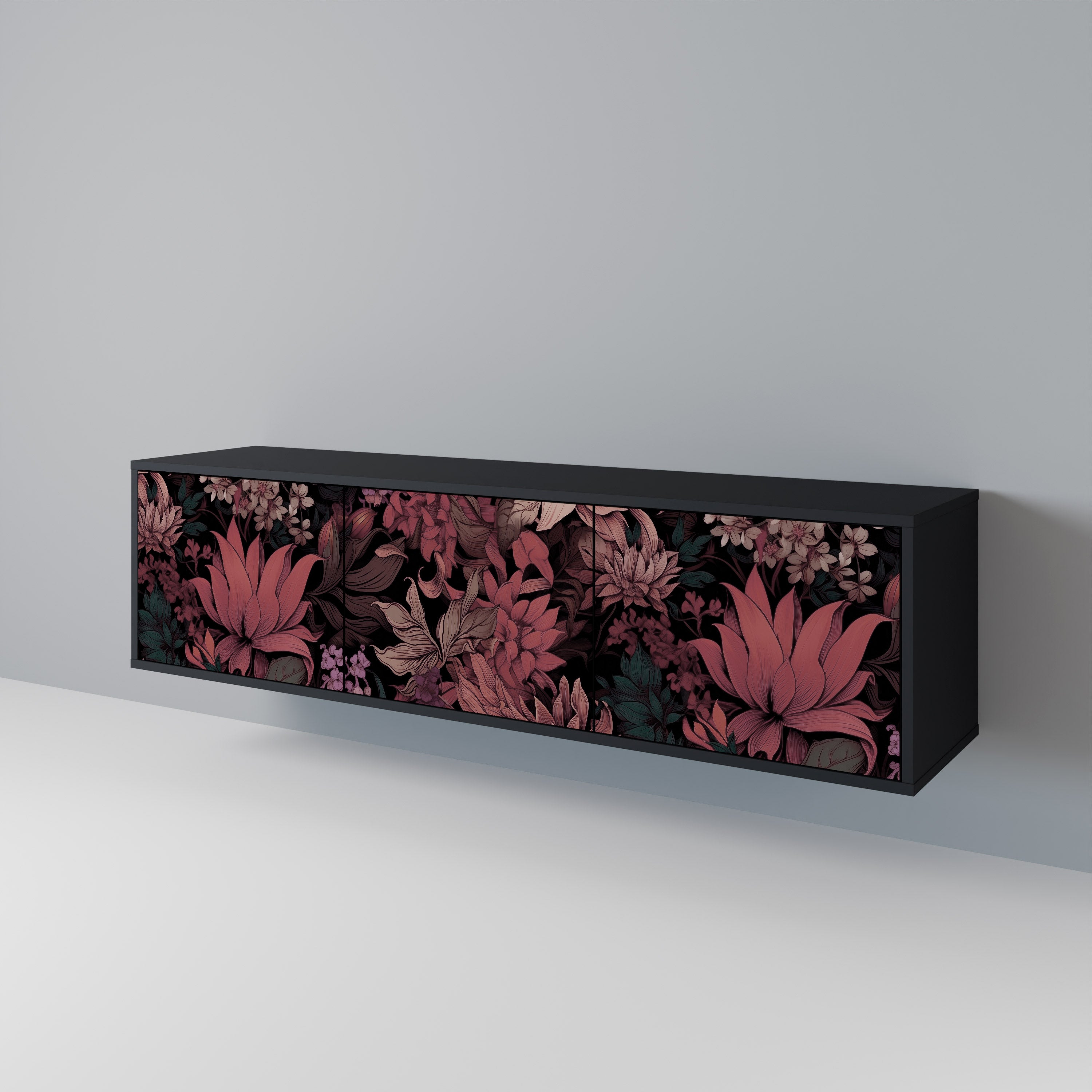 FLORAL WHISPER Mueble de TV de 3 Puertas