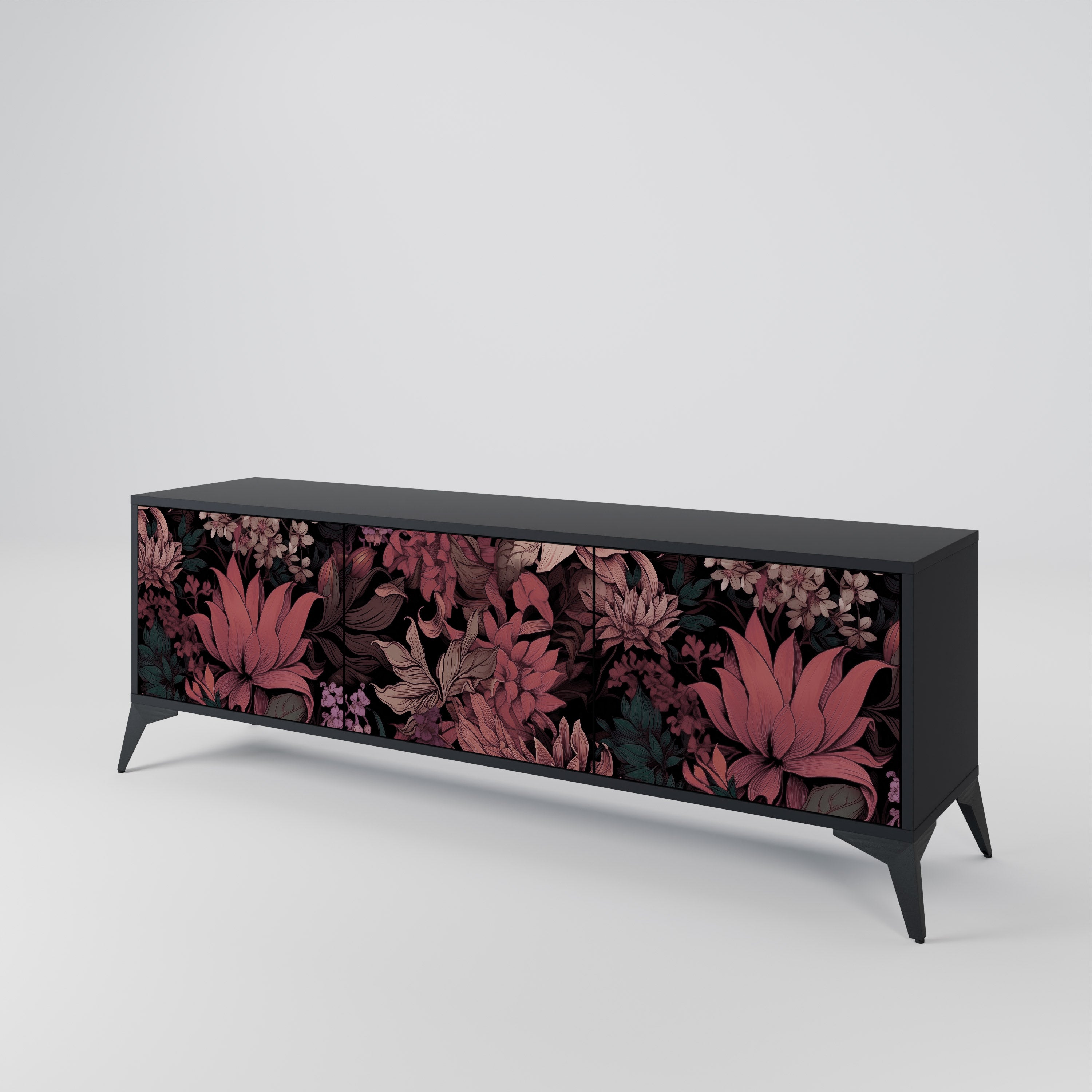 FLORAL WHISPER Mueble de TV de 3 Puertas