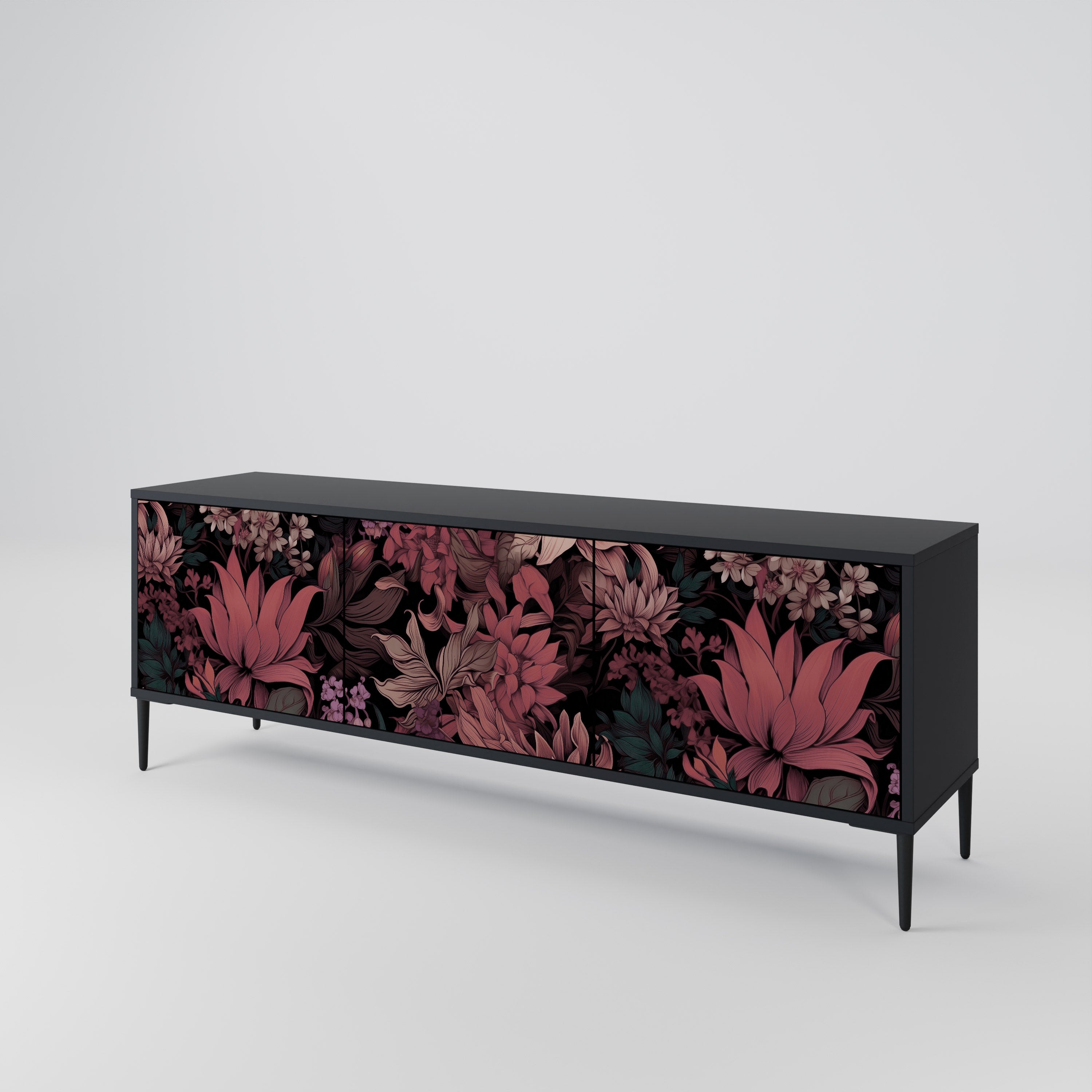 FLORAL WHISPER Mueble de TV de 3 Puertas