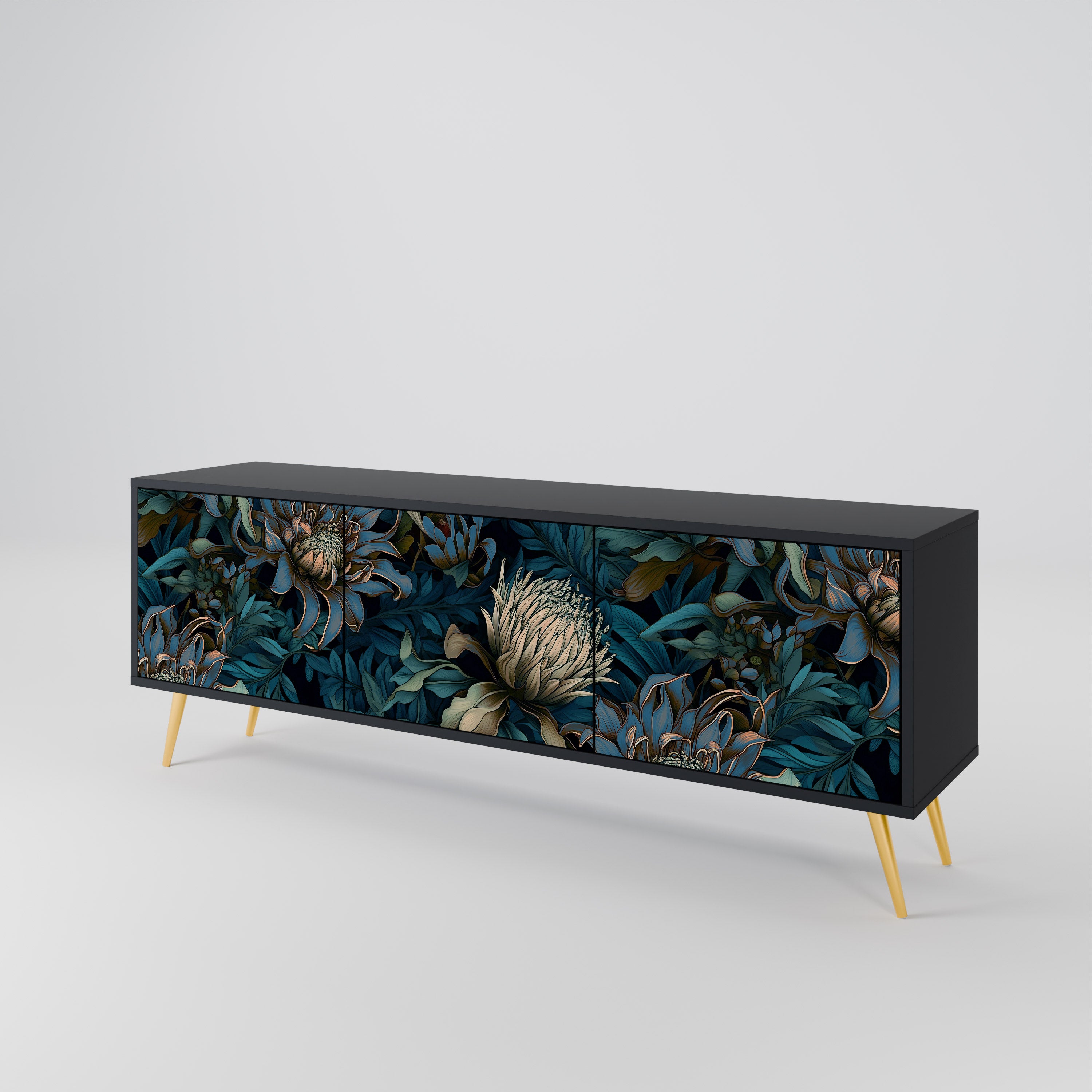 TWILIGHT BLOOM Mueble de TV de 3 Puertas