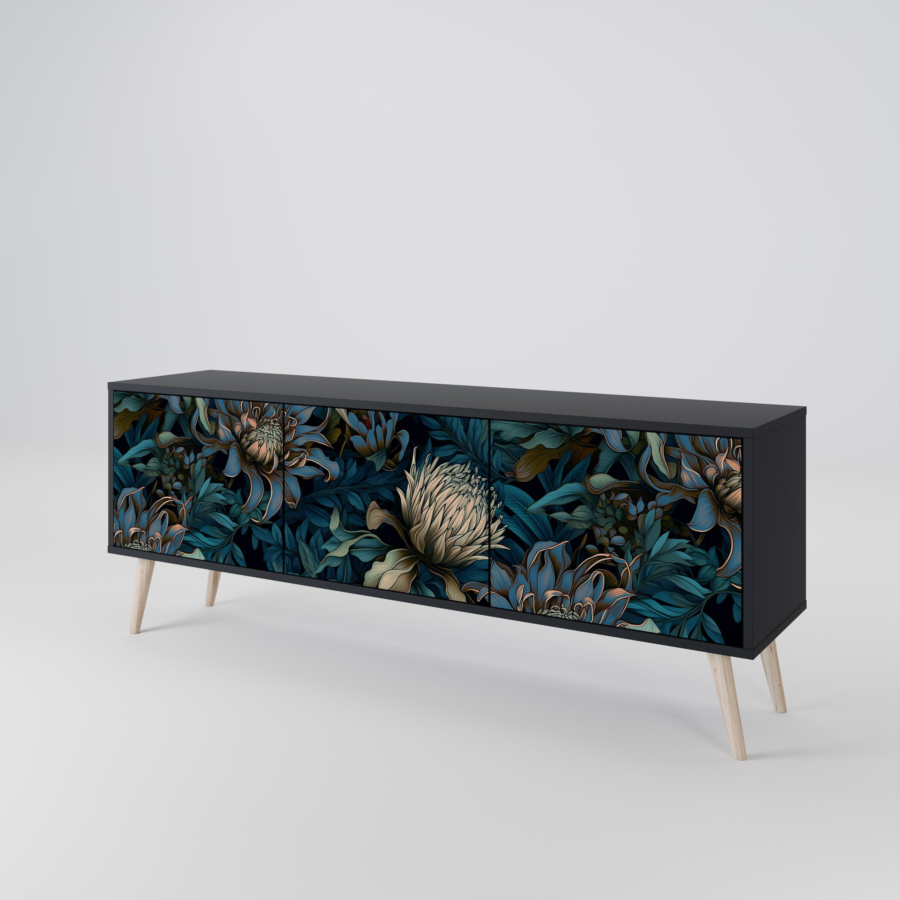 TWILIGHT BLOOM Mueble de TV de 3 Puertas