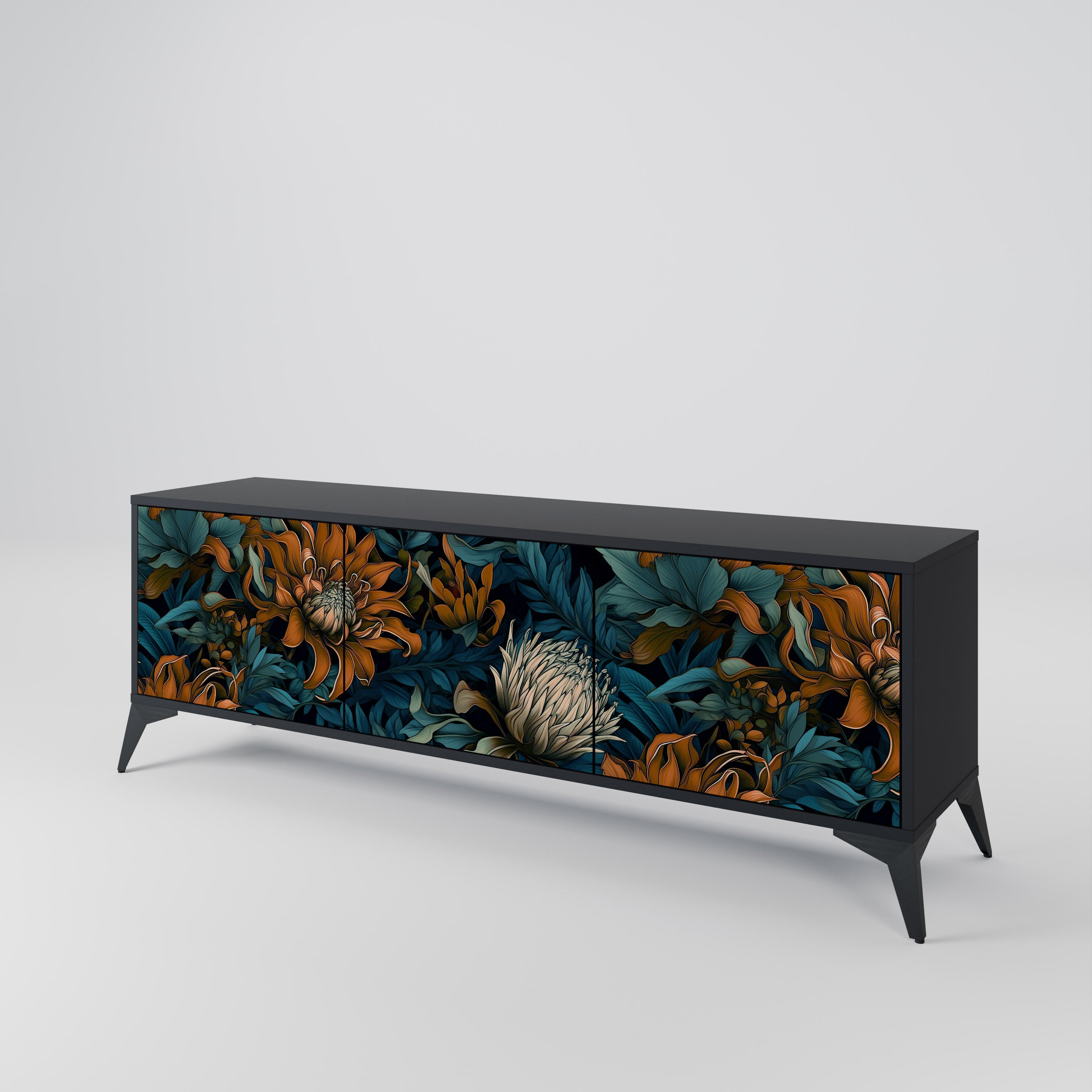 MORNING BLOOM Mueble de TV de 3 Puertas