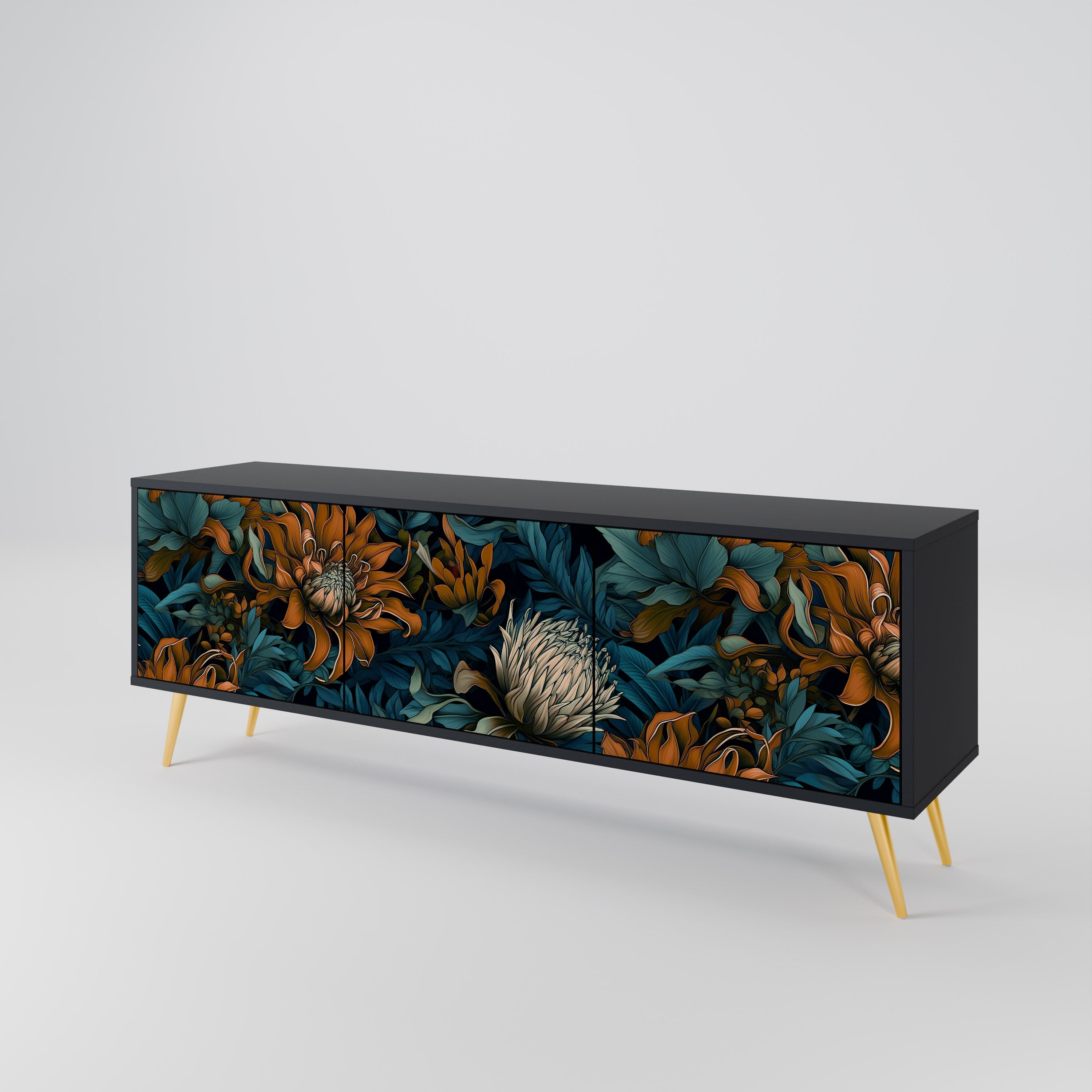 MORNING BLOOM Mueble de TV de 3 Puertas