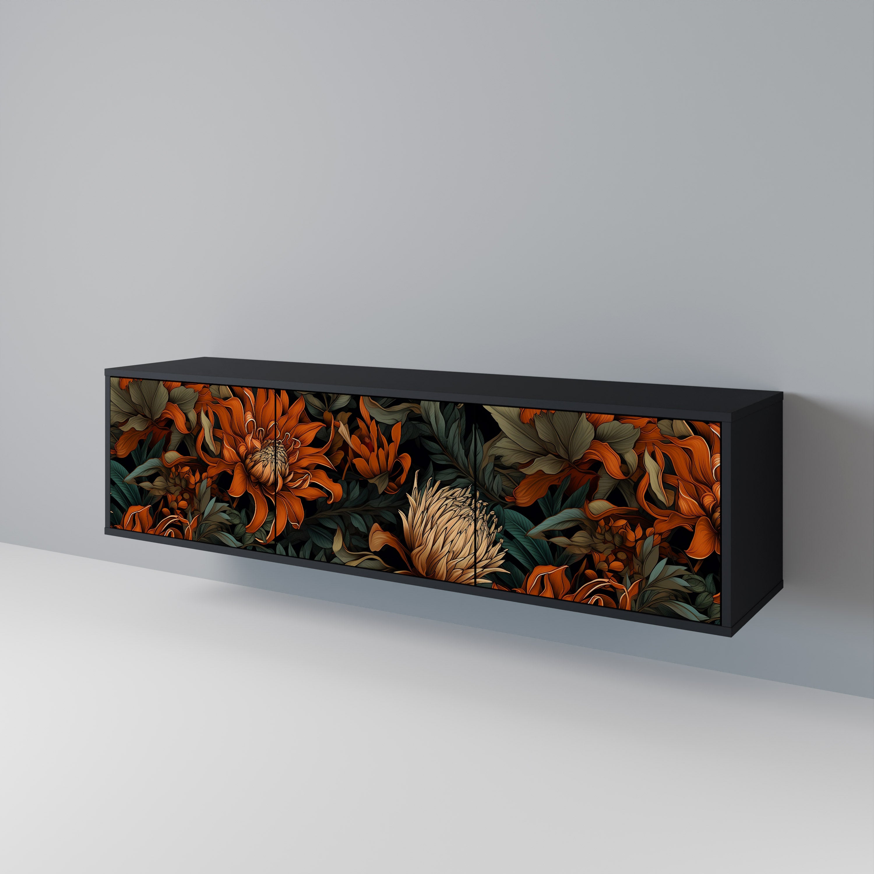 DAWN BLOOM Mueble de TV de 3 Puertas