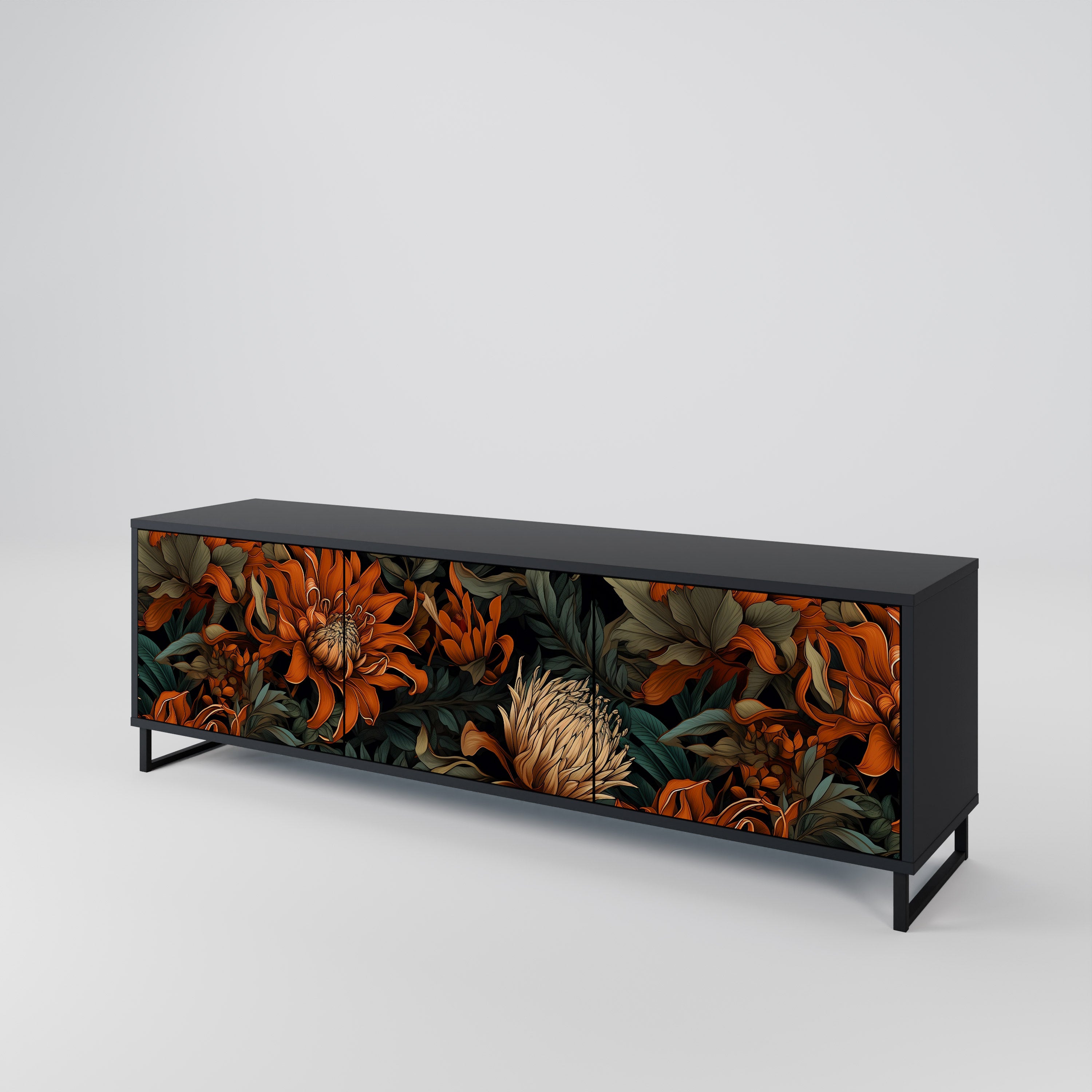 DAWN BLOOM Mueble de TV de 3 Puertas