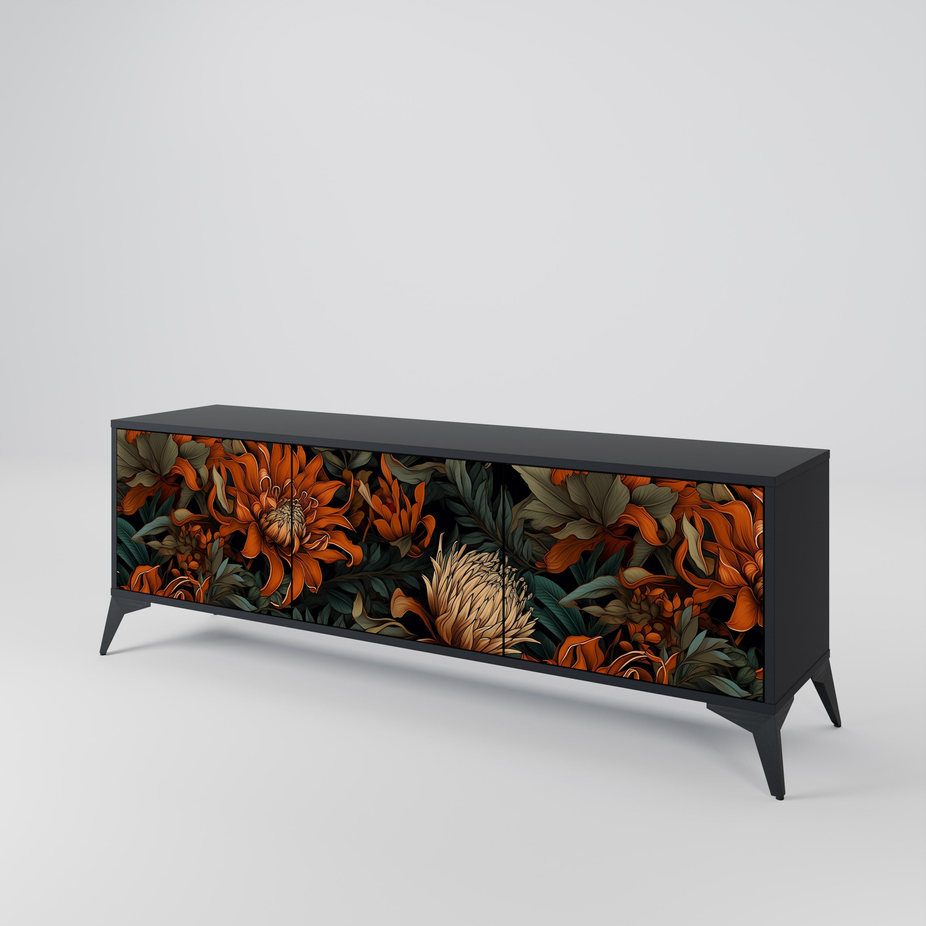 DAWN BLOOM Mueble de TV de 3 Puertas