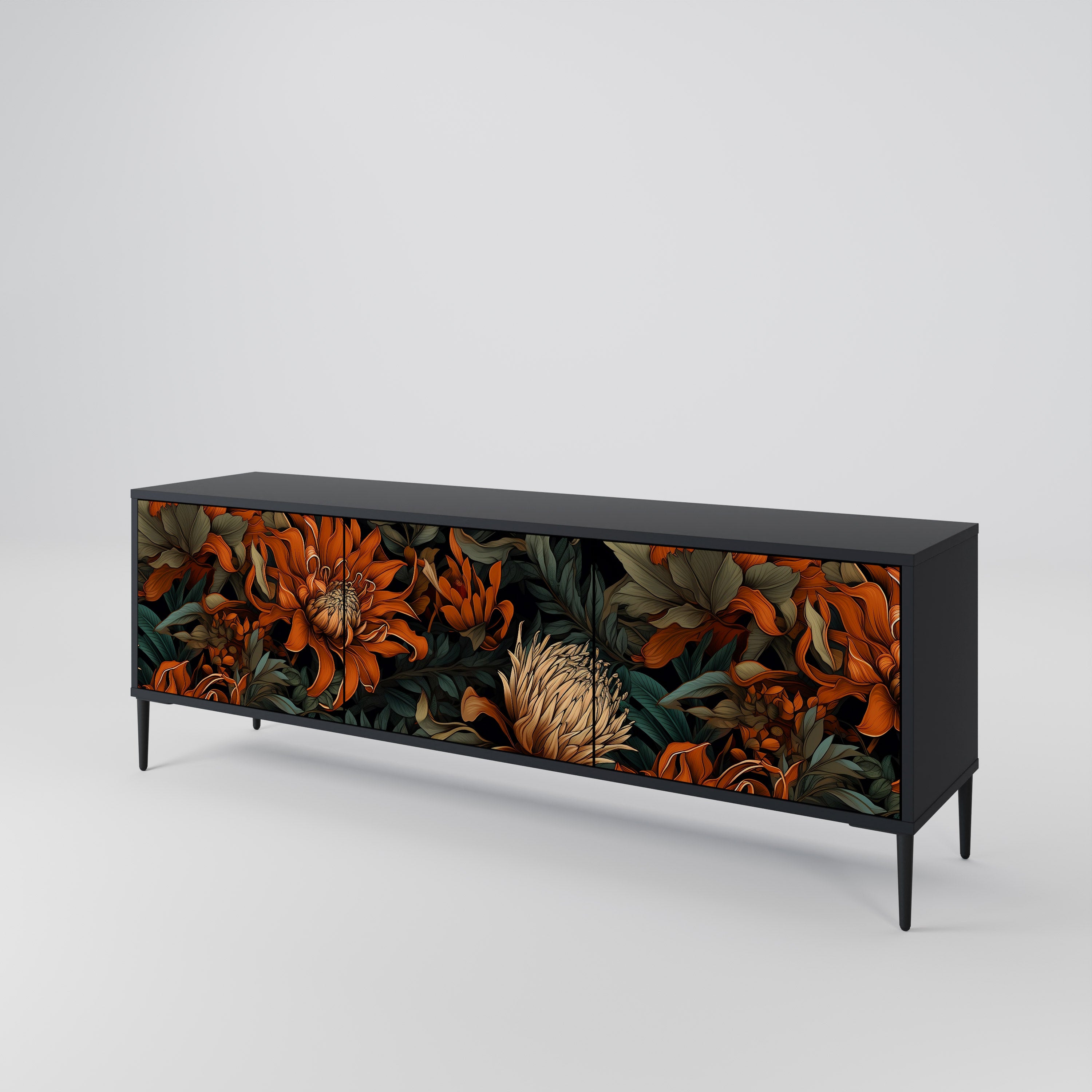 DAWN BLOOM Mueble de TV de 3 Puertas