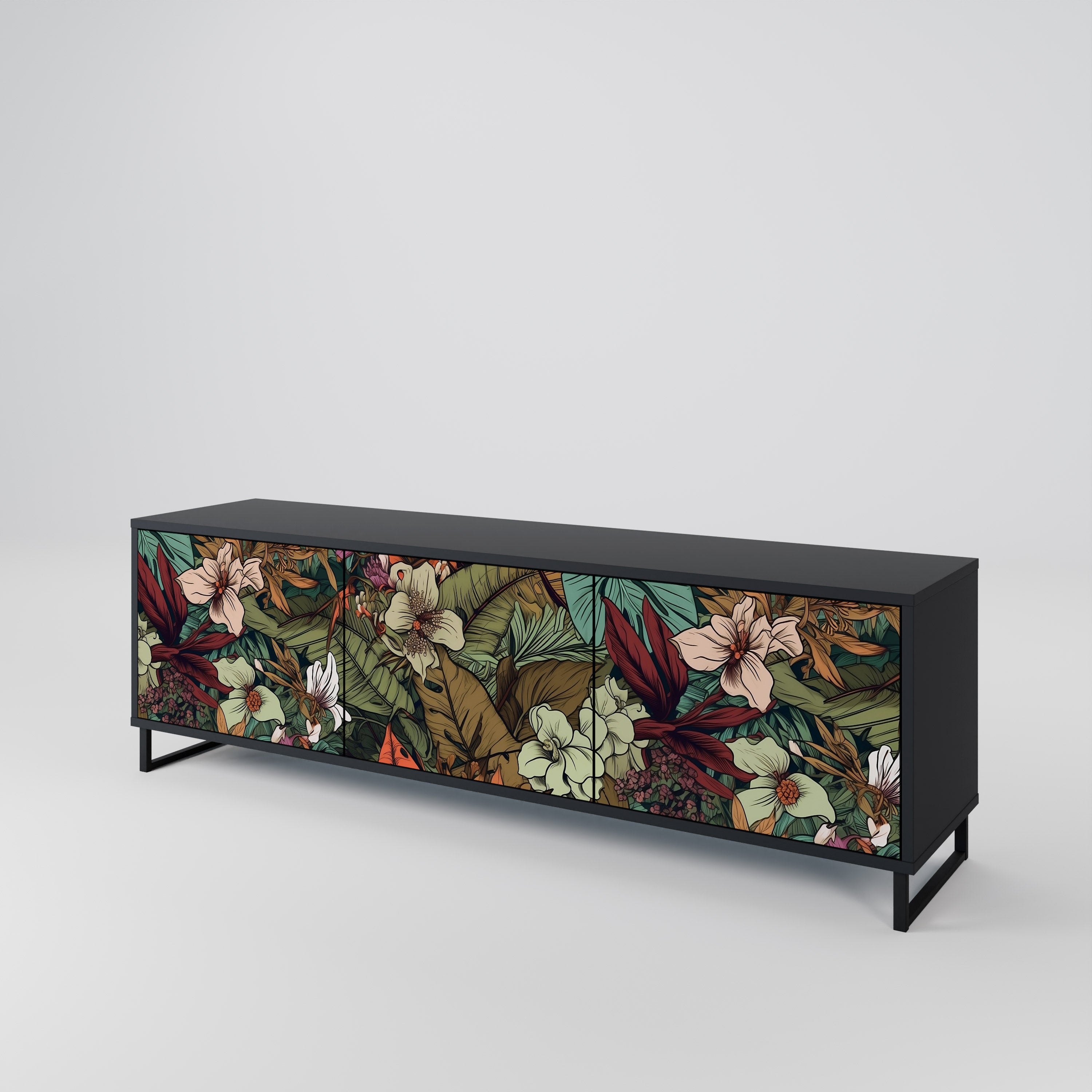BOTANICAL EMERGENCE 3-türiges TV-Lowboard