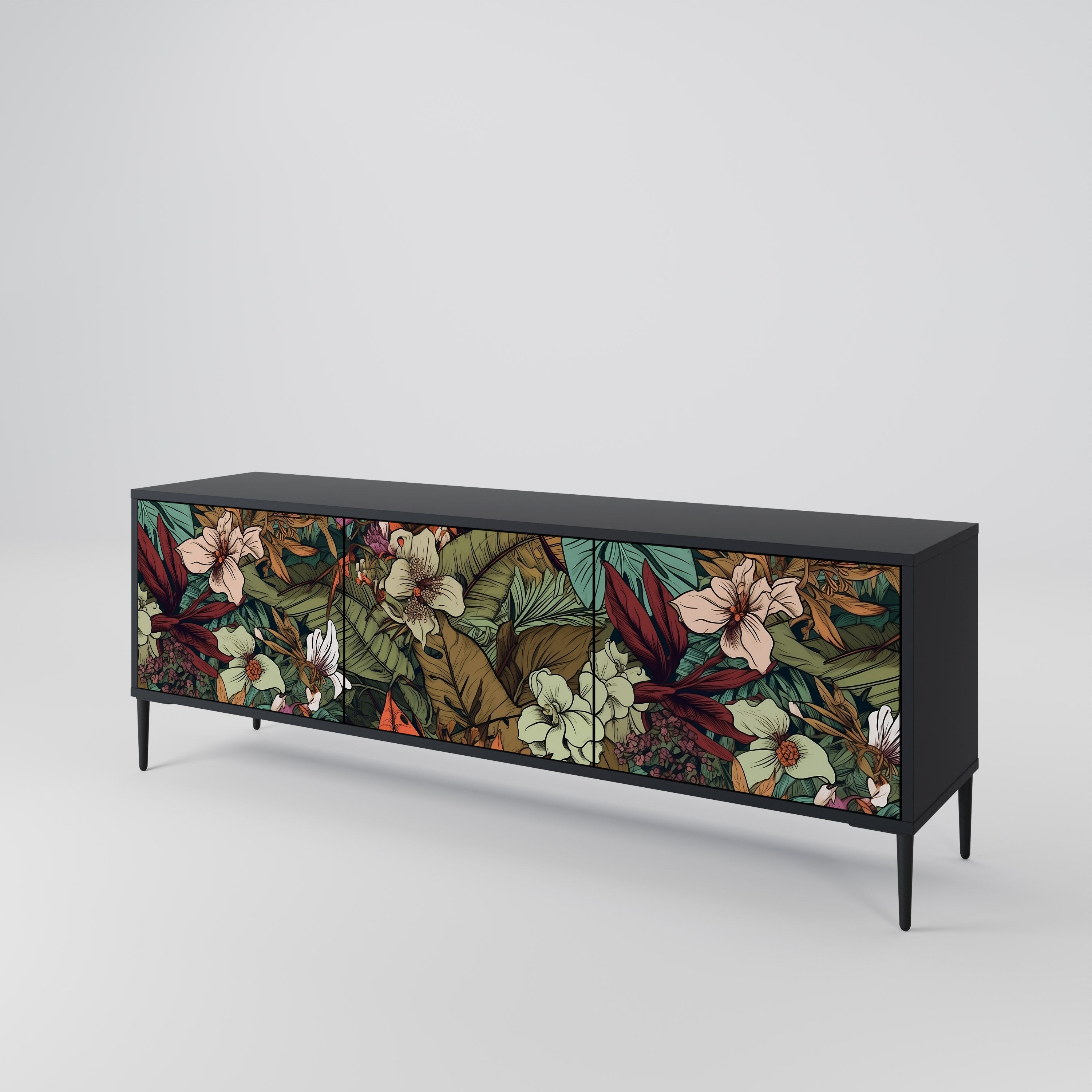 BOTANICAL EMERGENCE 3-türiges TV-Lowboard
