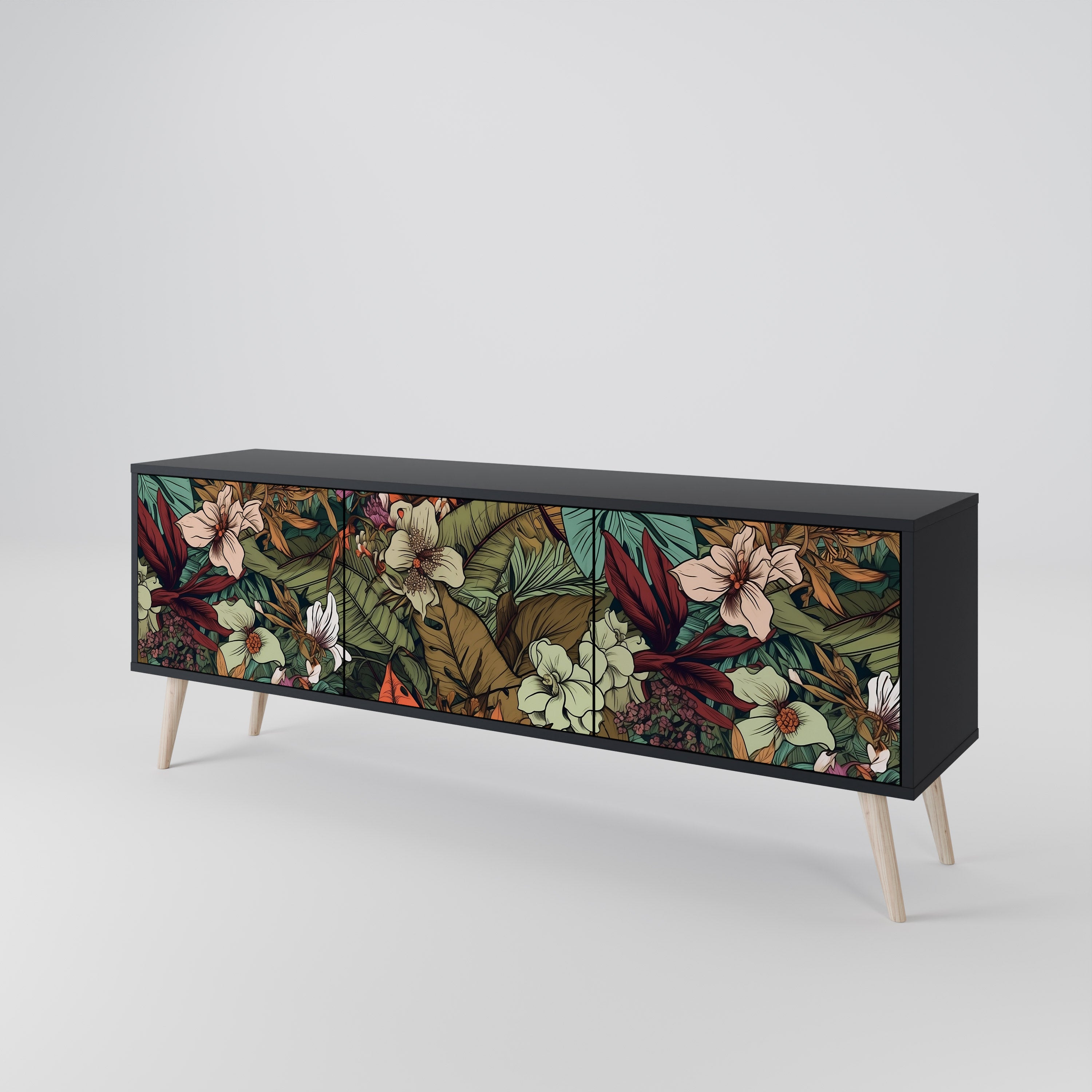 BOTANICAL EMERGENCE 3-türiges TV-Lowboard