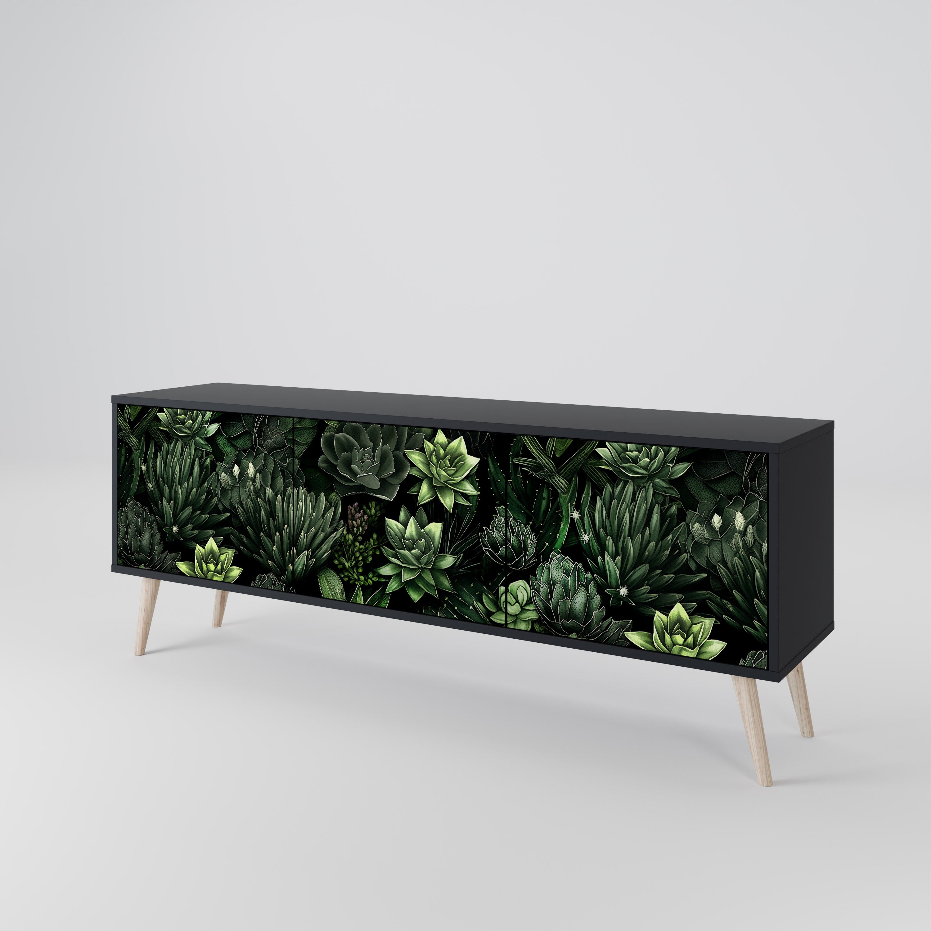 SUCCULENT JUNGLE 3-türiges TV-Lowboard