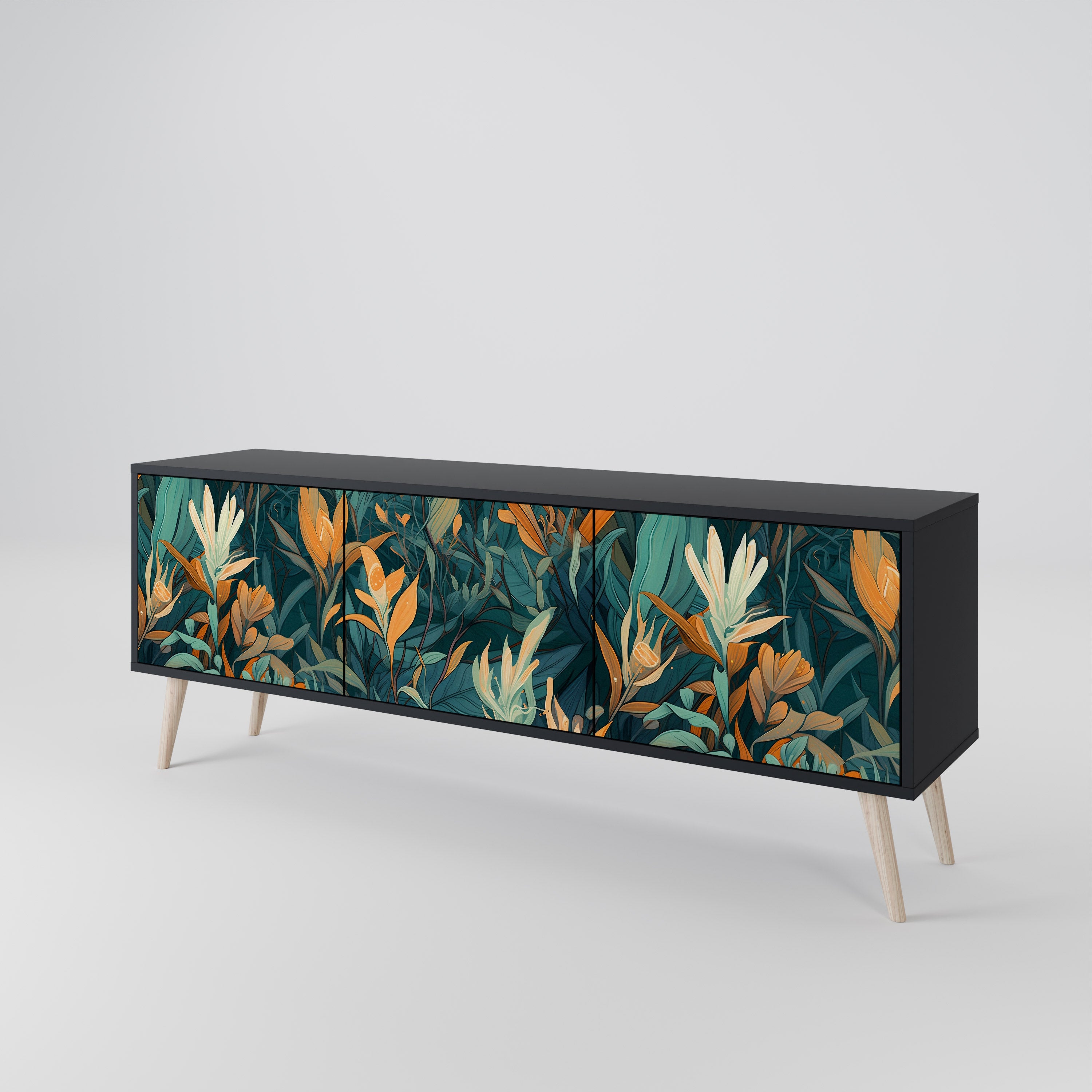 FLORAL SERENITY 3-türiges TV-Lowboard