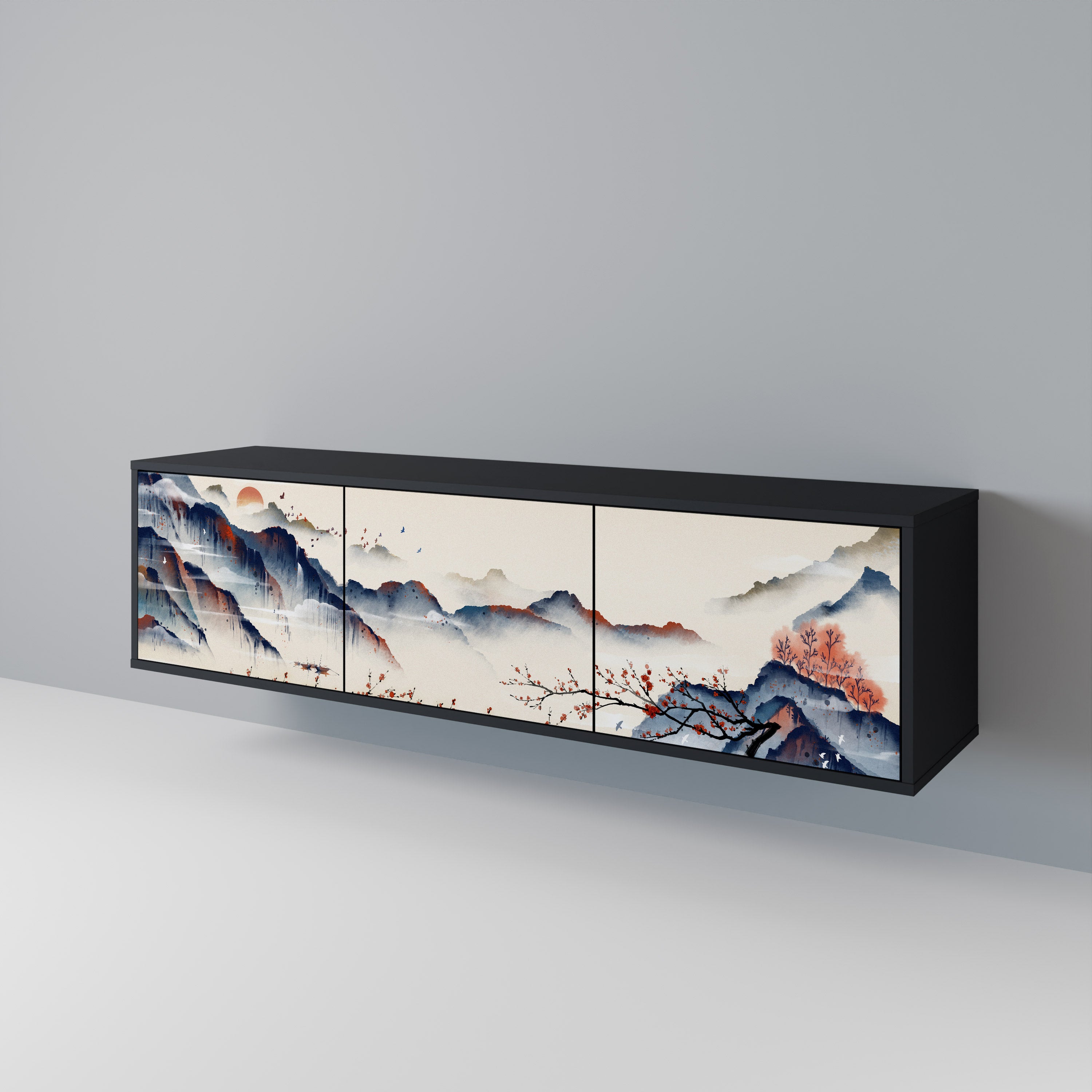 JAPANESE LANDSCAPE 3-türiges TV-Lowboard
