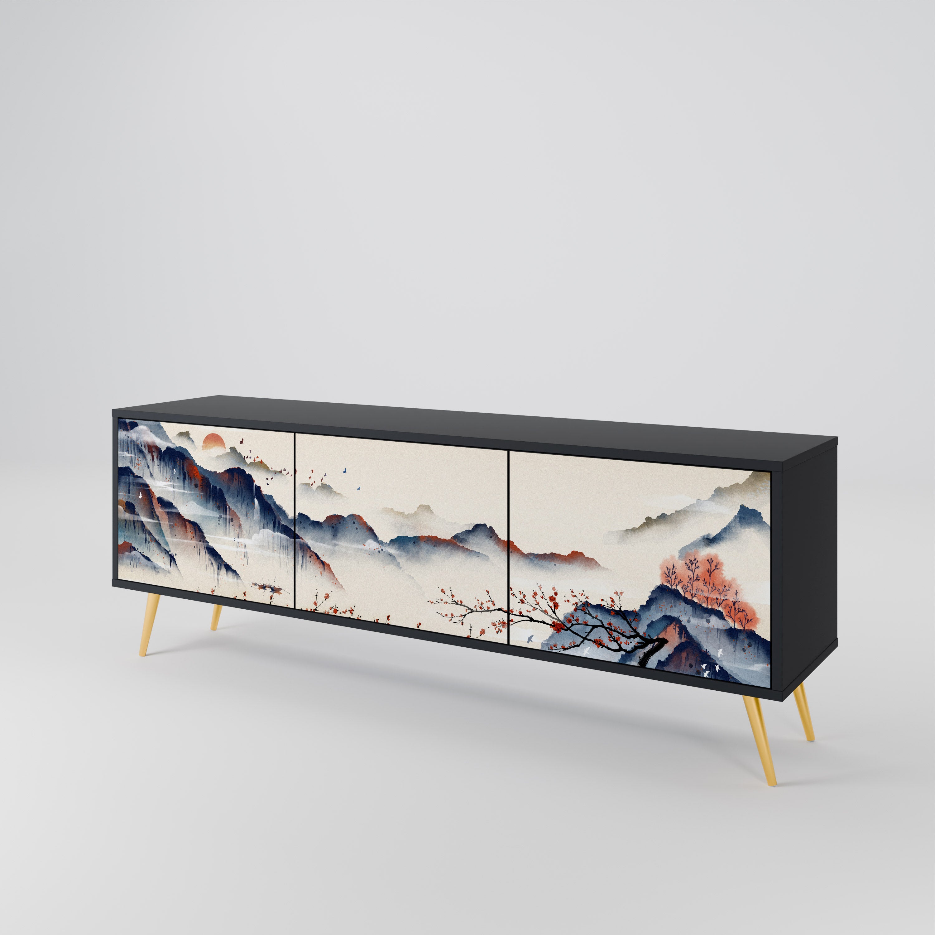 JAPANESE LANDSCAPE 3-türiges TV-Lowboard