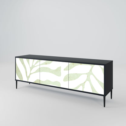 Mobile TV BOTANICAL SPARK a 3 ante con finitura nera