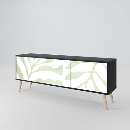 Mobile TV BOTANICAL SPARK a 3 ante con finitura nera