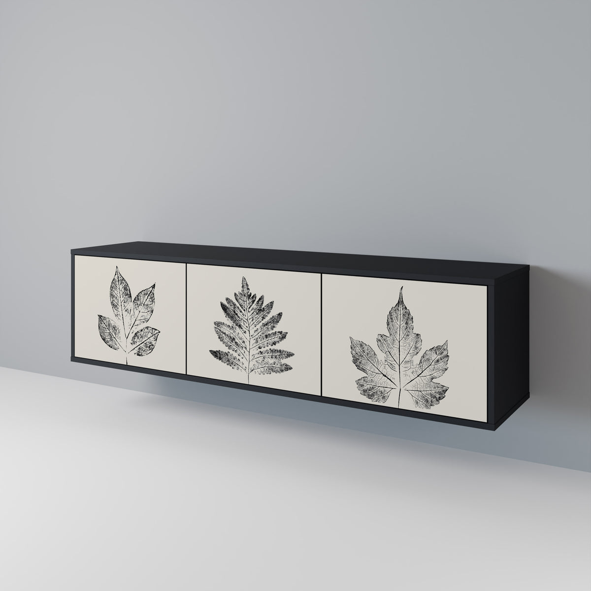 LEAFY STAMPS Mueble de TV de 3 Puertas